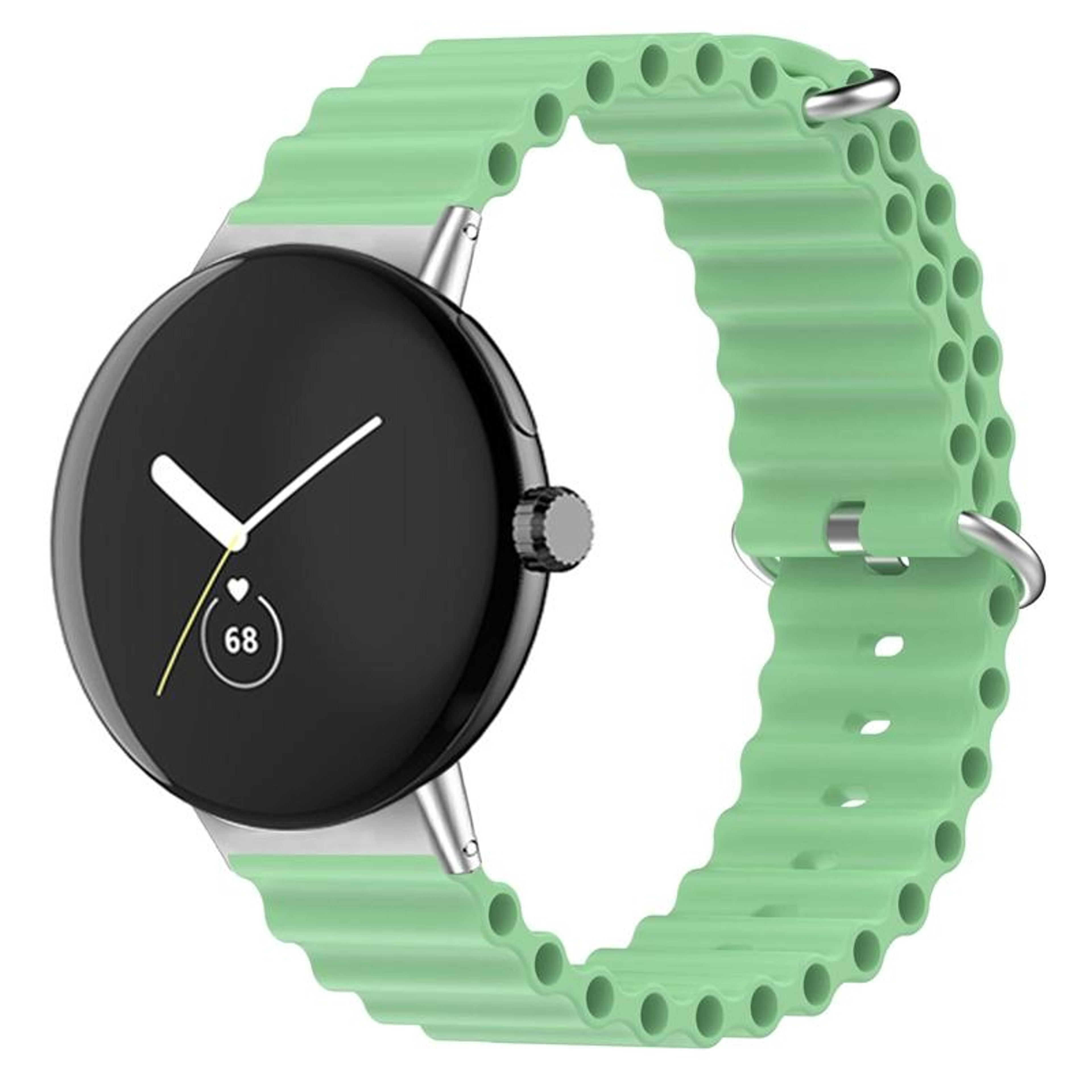 Google Pixel Watch 4 3 2 1 Silicone Watch Band Ocean Soft Adjustable Replacement Strap 41mm 8