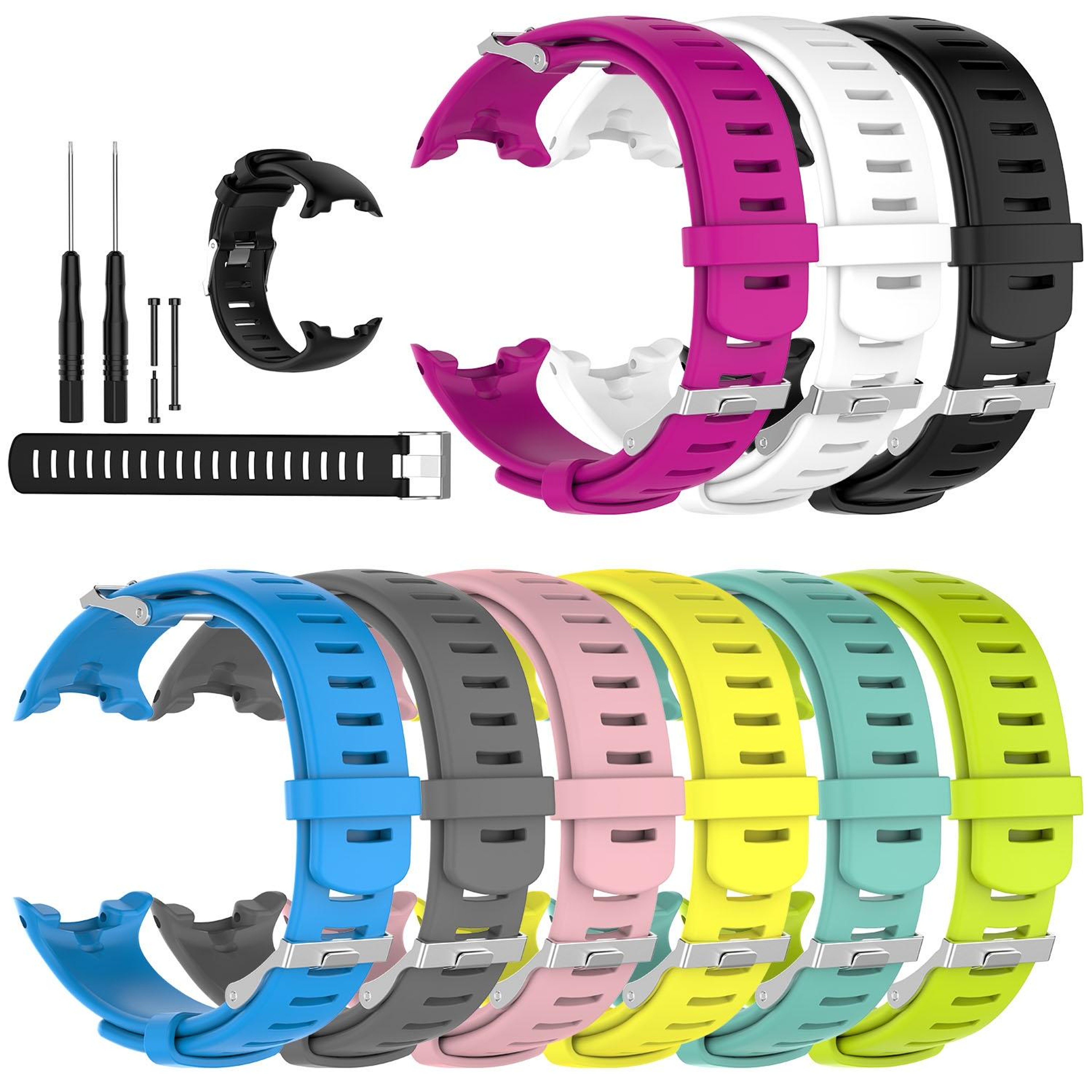 Suunto D4 D4i Novo Silicone Dive Watch Band With Extension Strap Soft Replacement Wristband 8