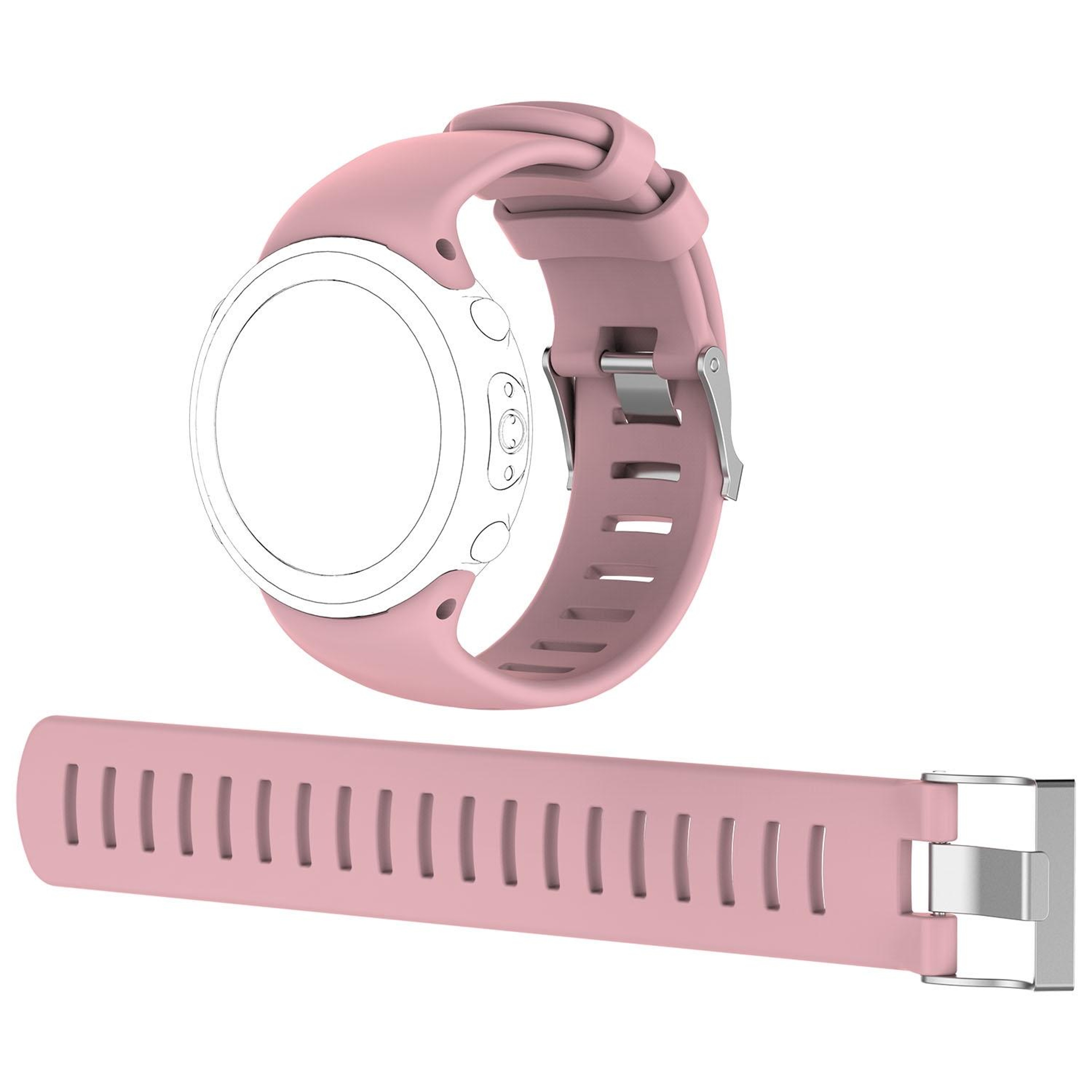 Suunto D4 D4i Novo Silicone Dive Watch Band With Extension Strap Soft Replacement Wristband 4