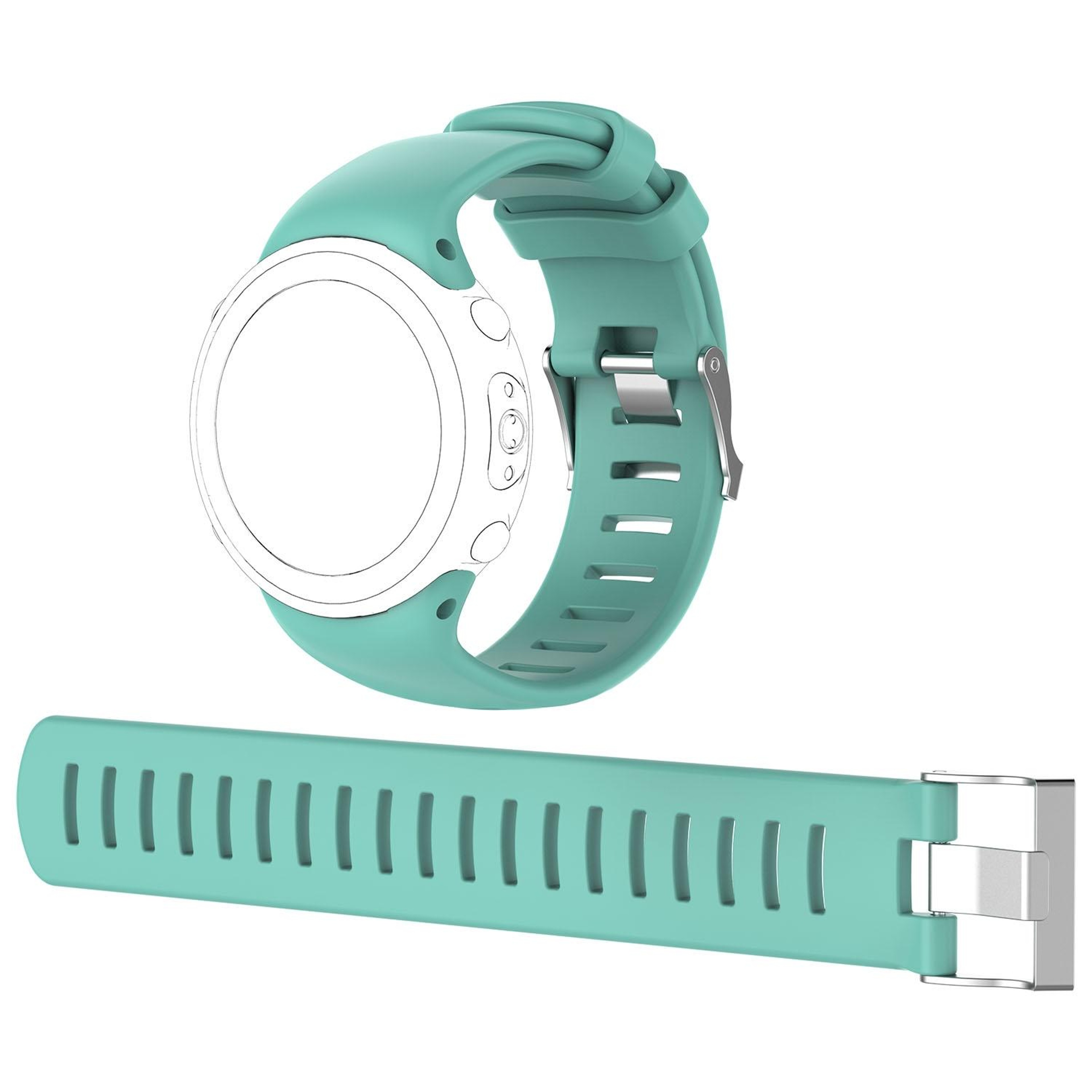 Suunto D4 D4i Novo Silicone Dive Watch Band With Extension Strap Soft Replacement Wristband 12