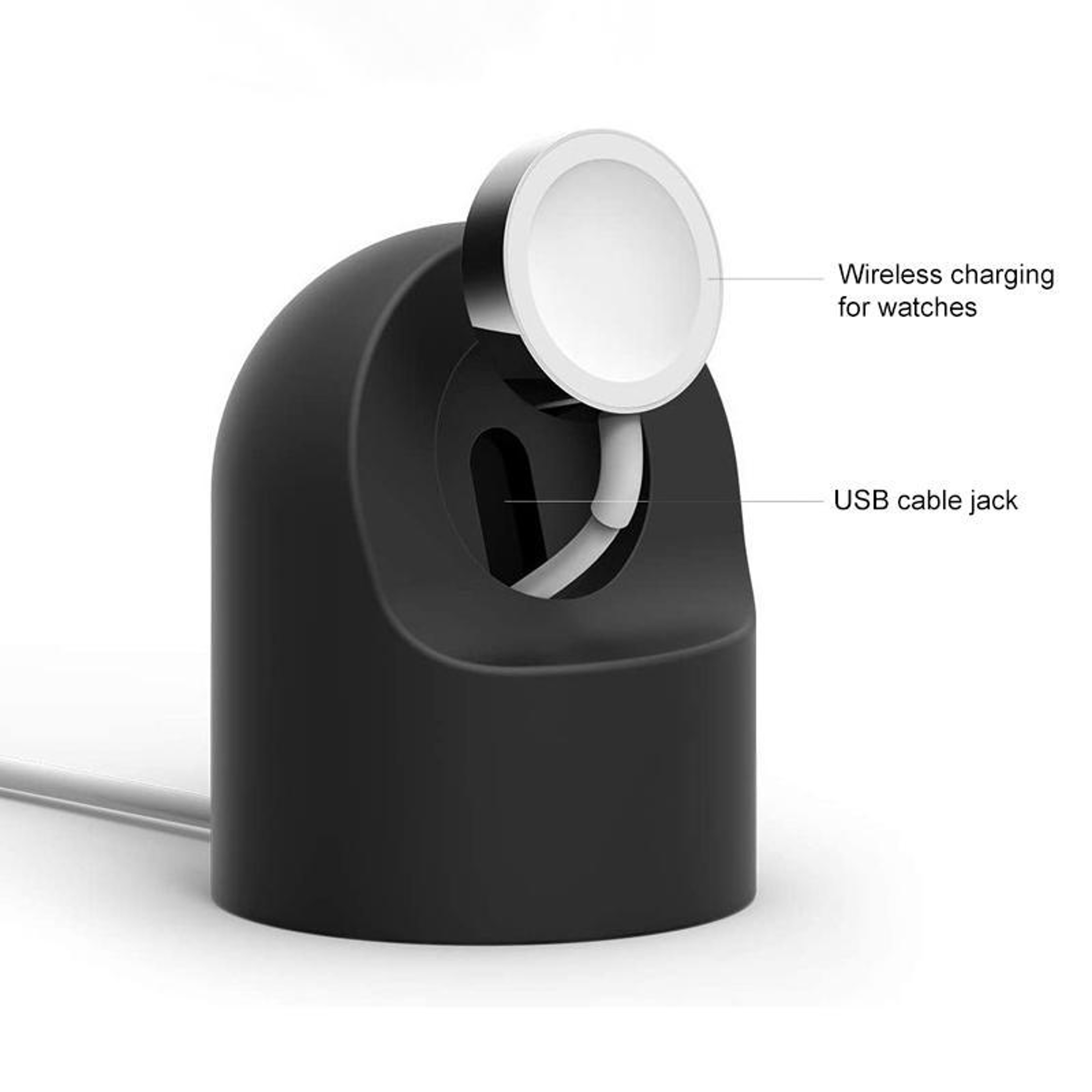 XDfind Apple Watch Charging Stand Silicone Apple Watch Charger Holder Dock 1