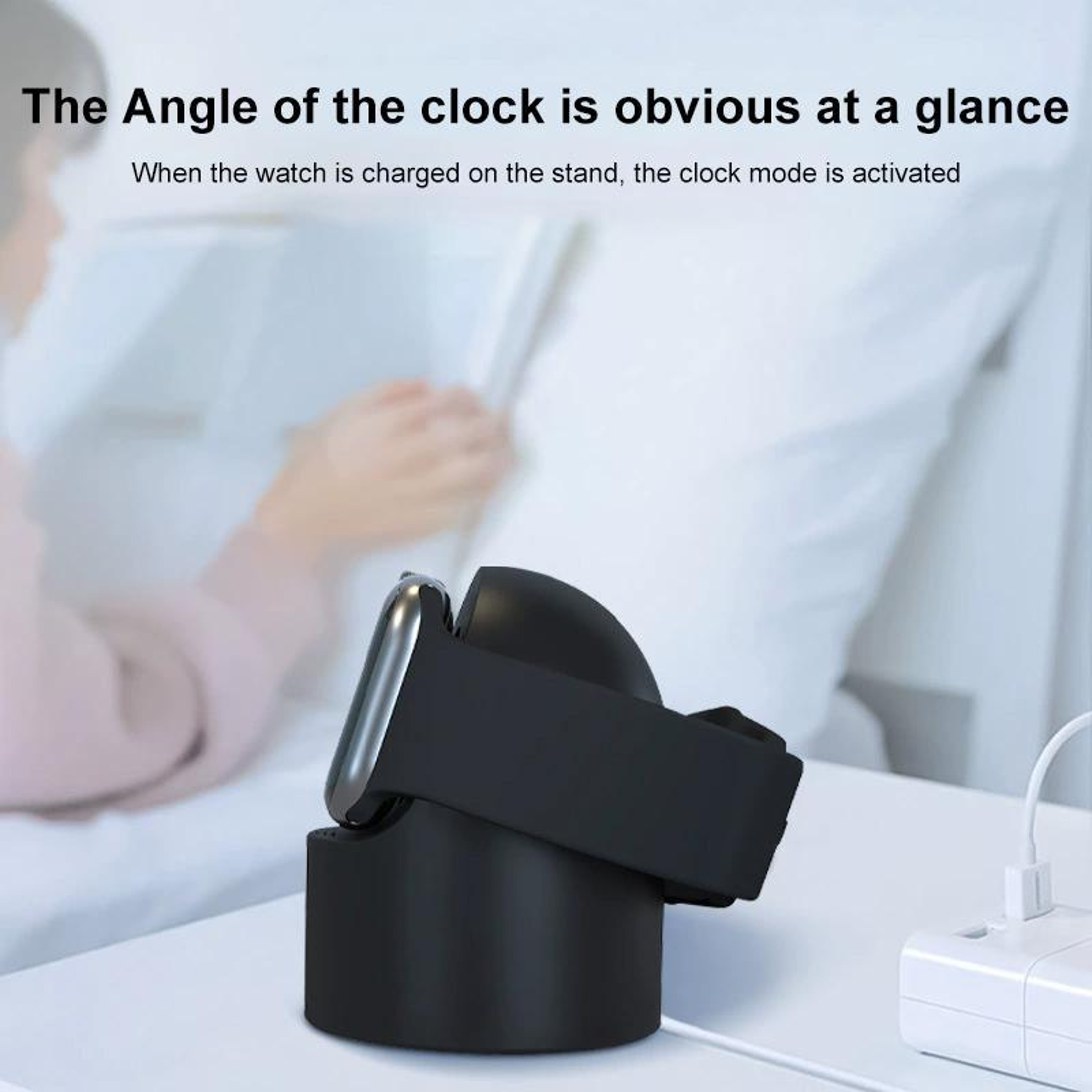 XDfind Apple Watch Charging Stand Silicone Apple Watch Charger Holder Dock 3
