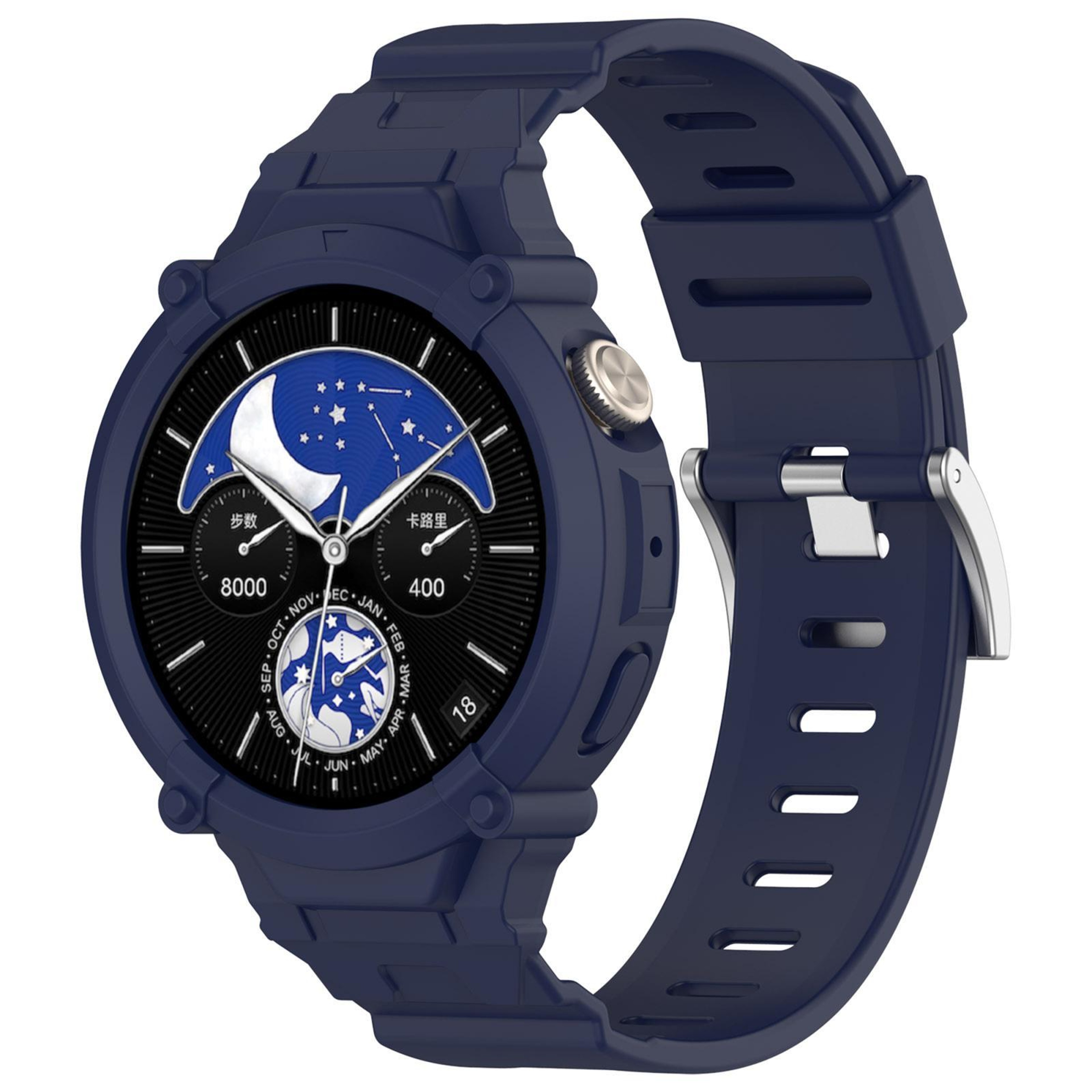 vivo Watch 5 Watch 3 Silicone Watch Band with Integrated Watch Case Protective Strap – view 13