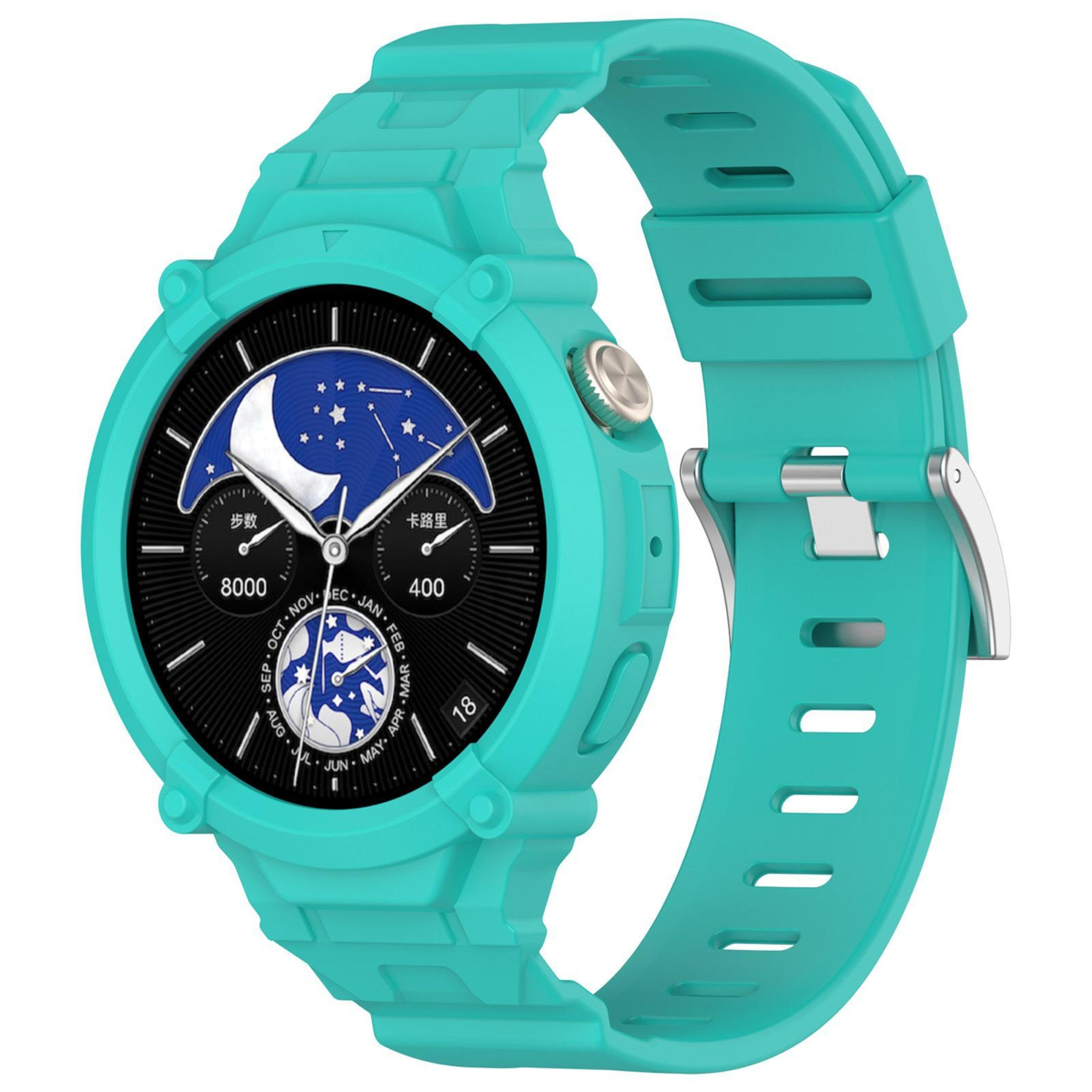 vivo Watch 5 Watch 3 Silicone Watch Band with Integrated Watch Case Protective Strap – view 16