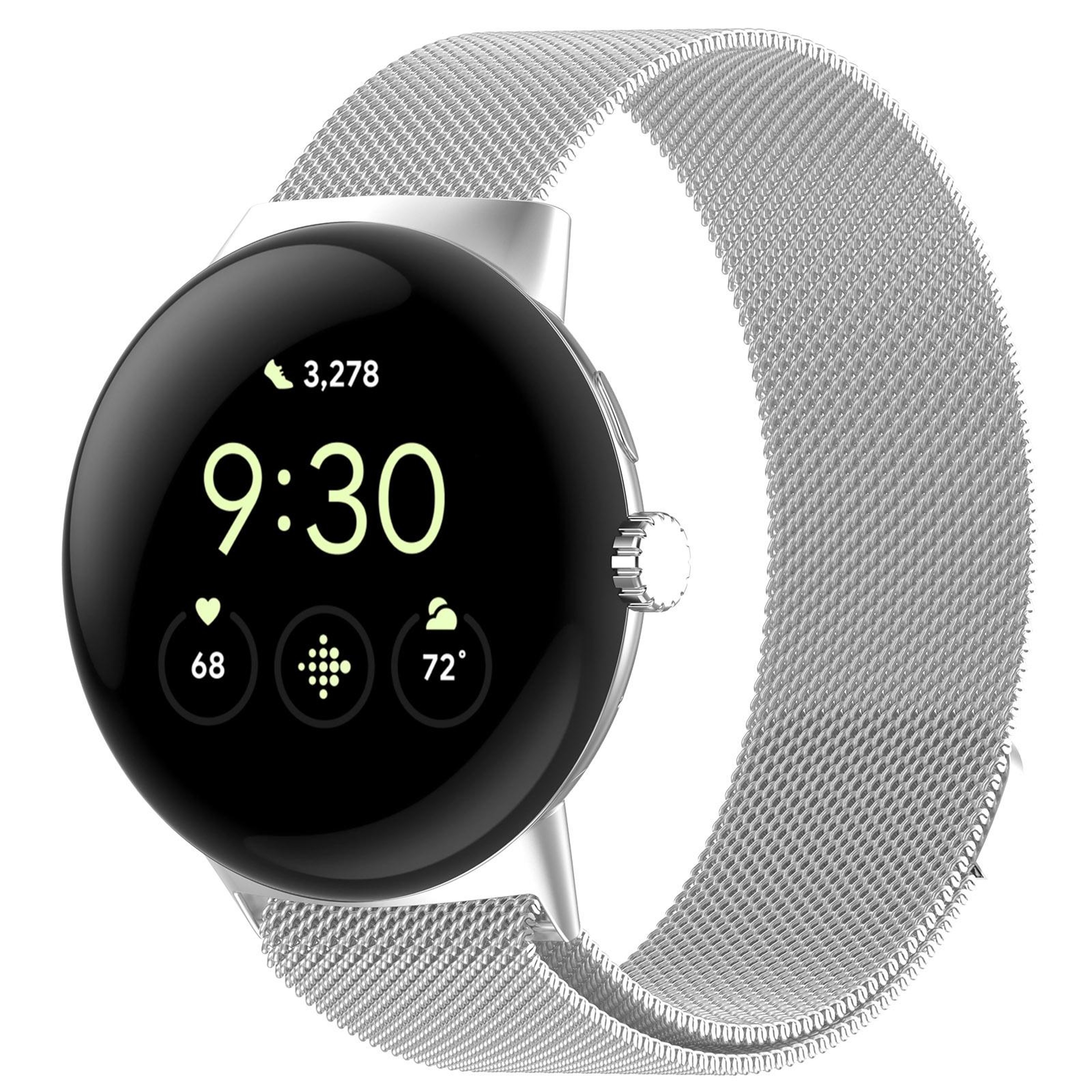 Google Pixel Watch 2 Milanese Mesh Band Magnetic Stainless Steel Watch Band 10