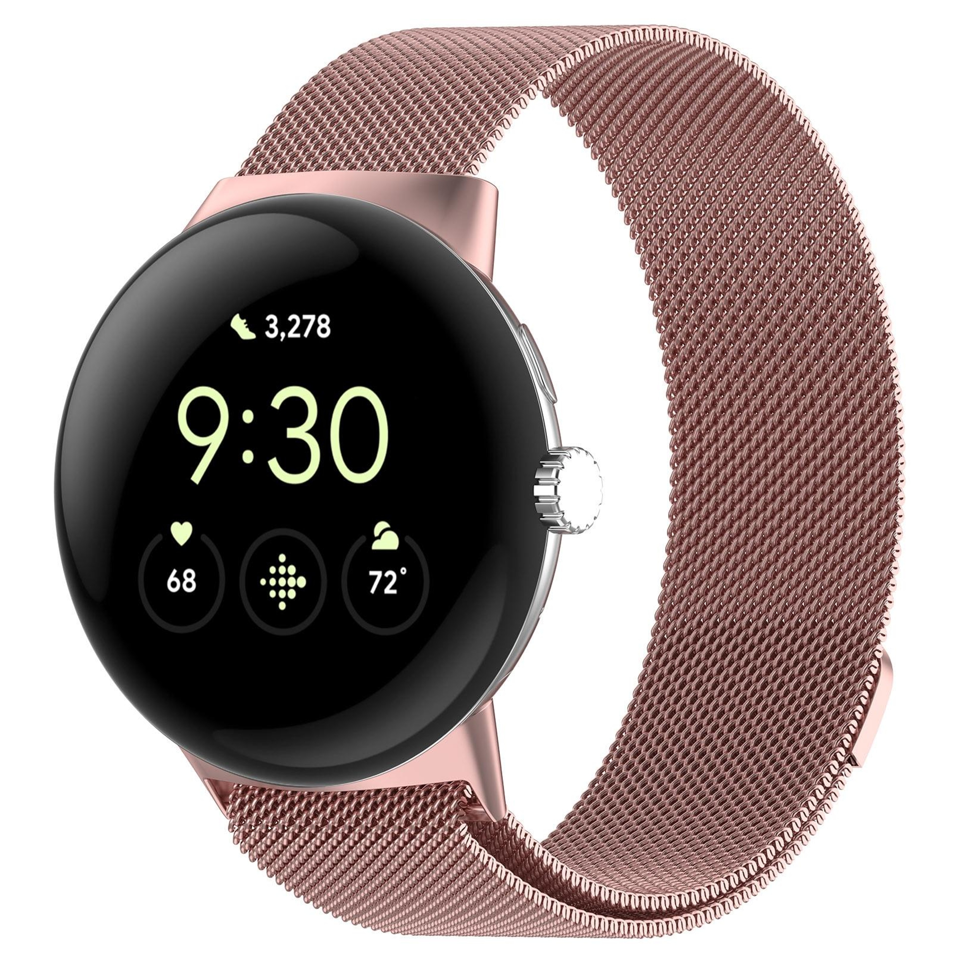 Google Pixel Watch 2 Milanese Mesh Band Magnetic Stainless Steel Watch Band 11