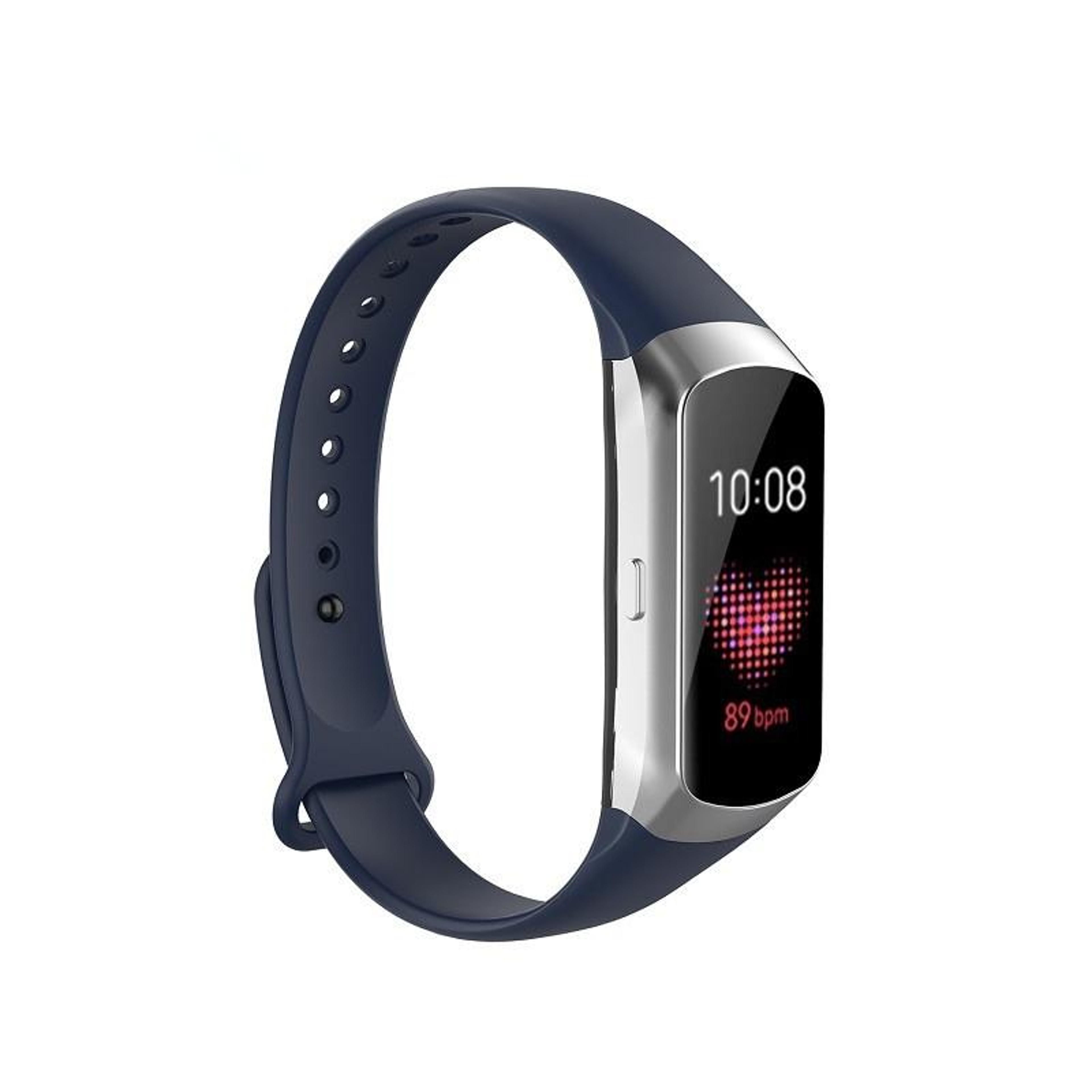 Samsung Galaxy Fit SM R370 Silicone Watch Band Soft Adjustable Replacement Strap with Glossy Button – view 4