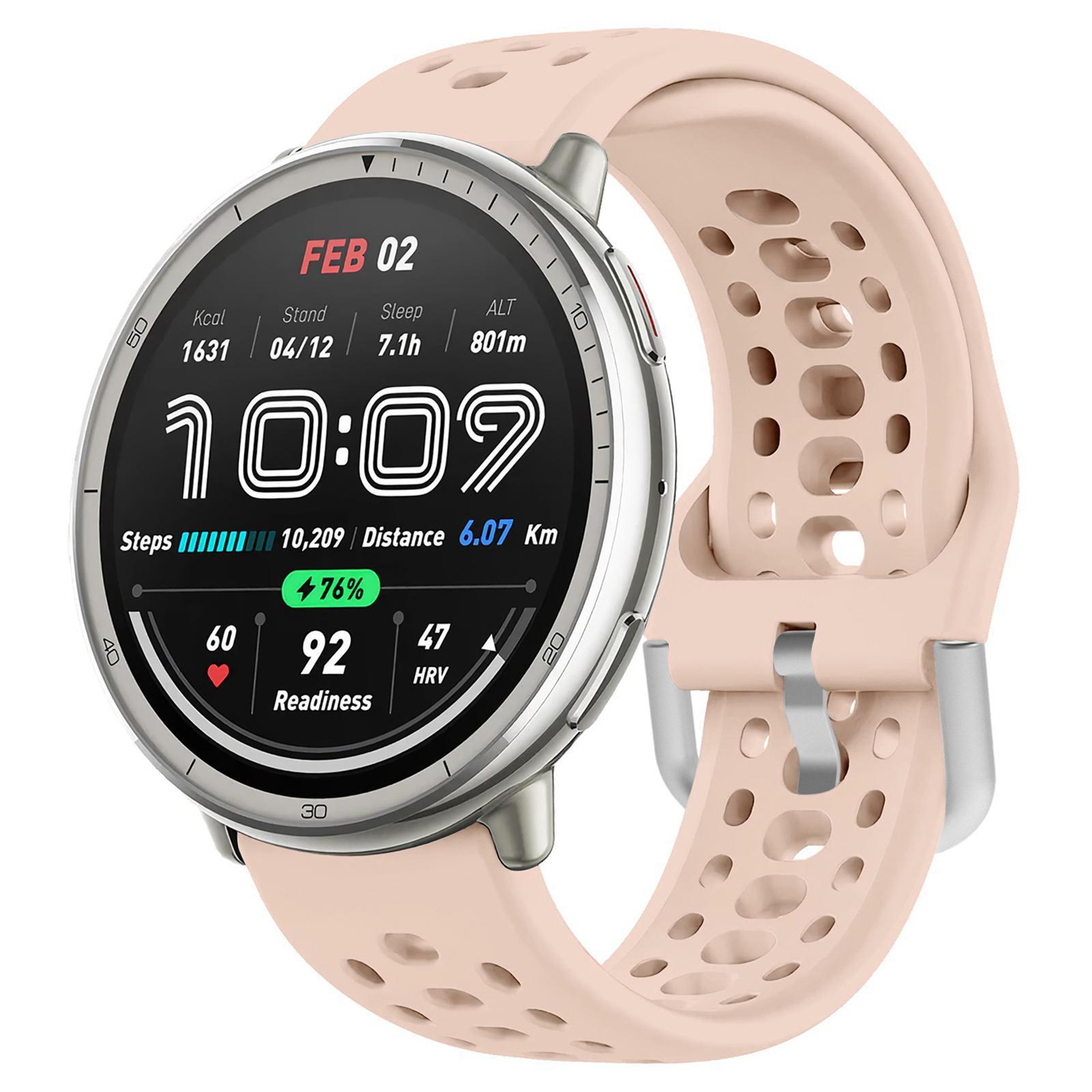 Silicone Sport Watch Band With Silver Buckle Adjustable Replacement Watch Strap 9