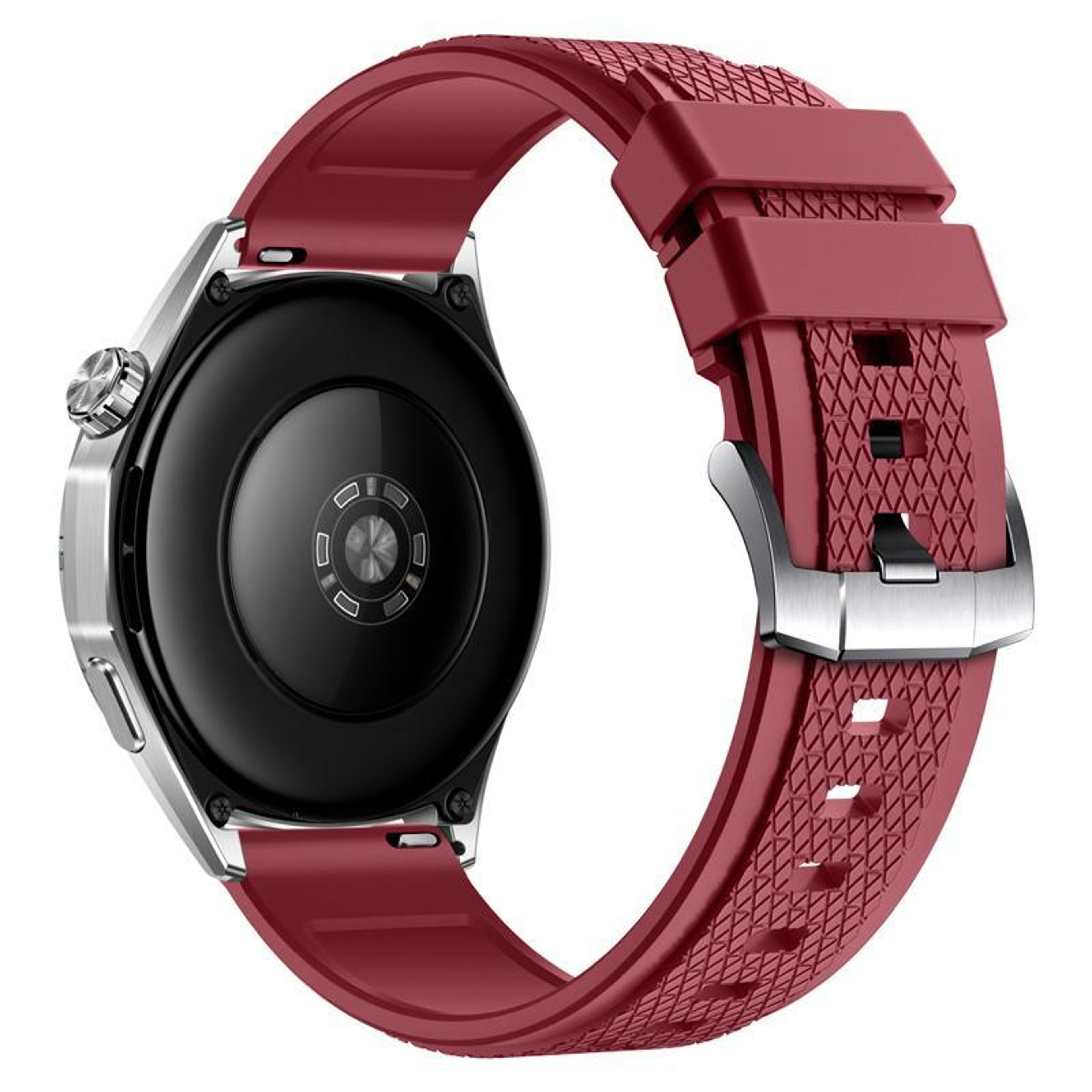 Fluororubber Watch Band Textured Replacement Strap For Longines Comfortable Adjustable Wristband 1