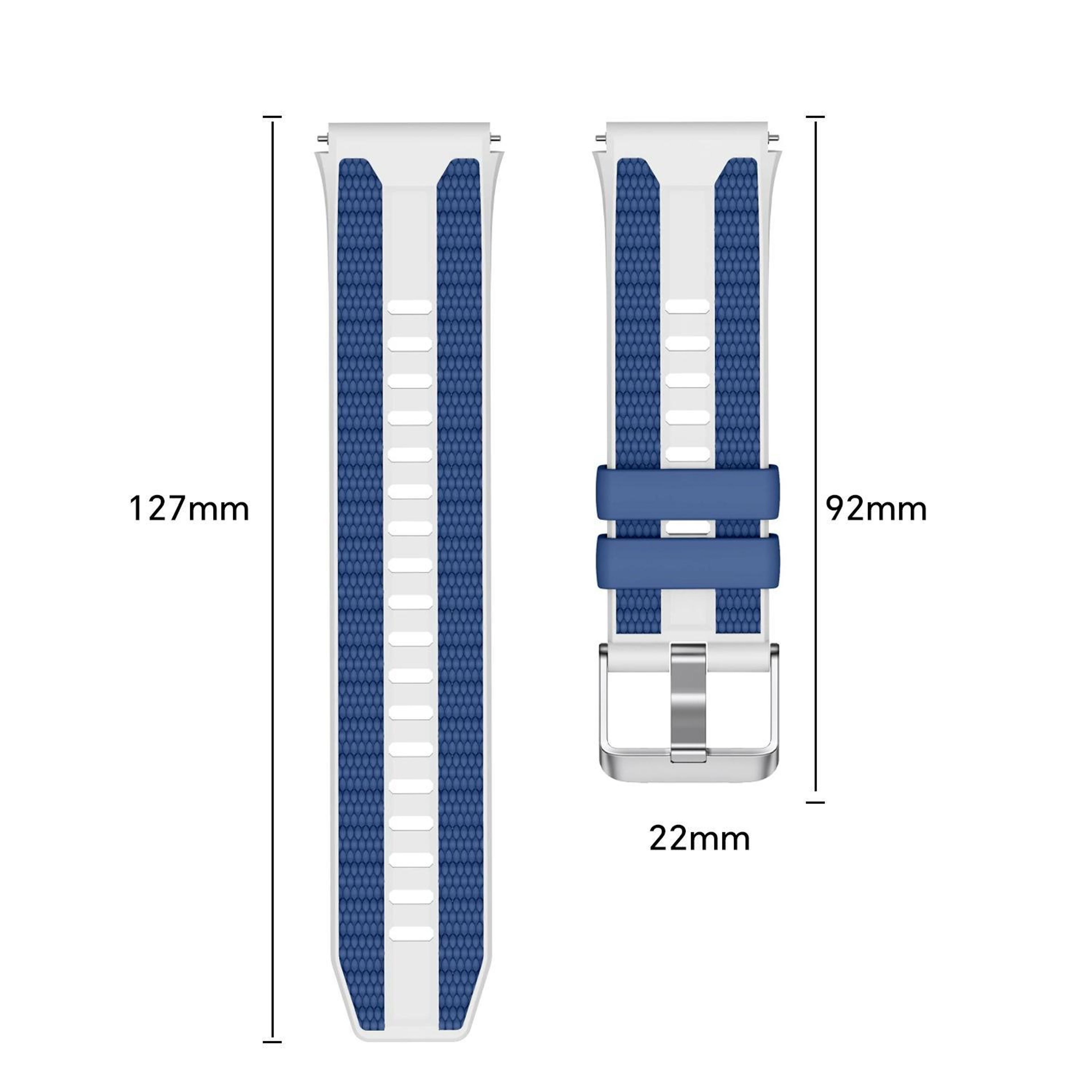 Huawei Watch Ultimate 2 Silicone Watch Band Two Color Sport Replacement Strap With Push Button Clas 6