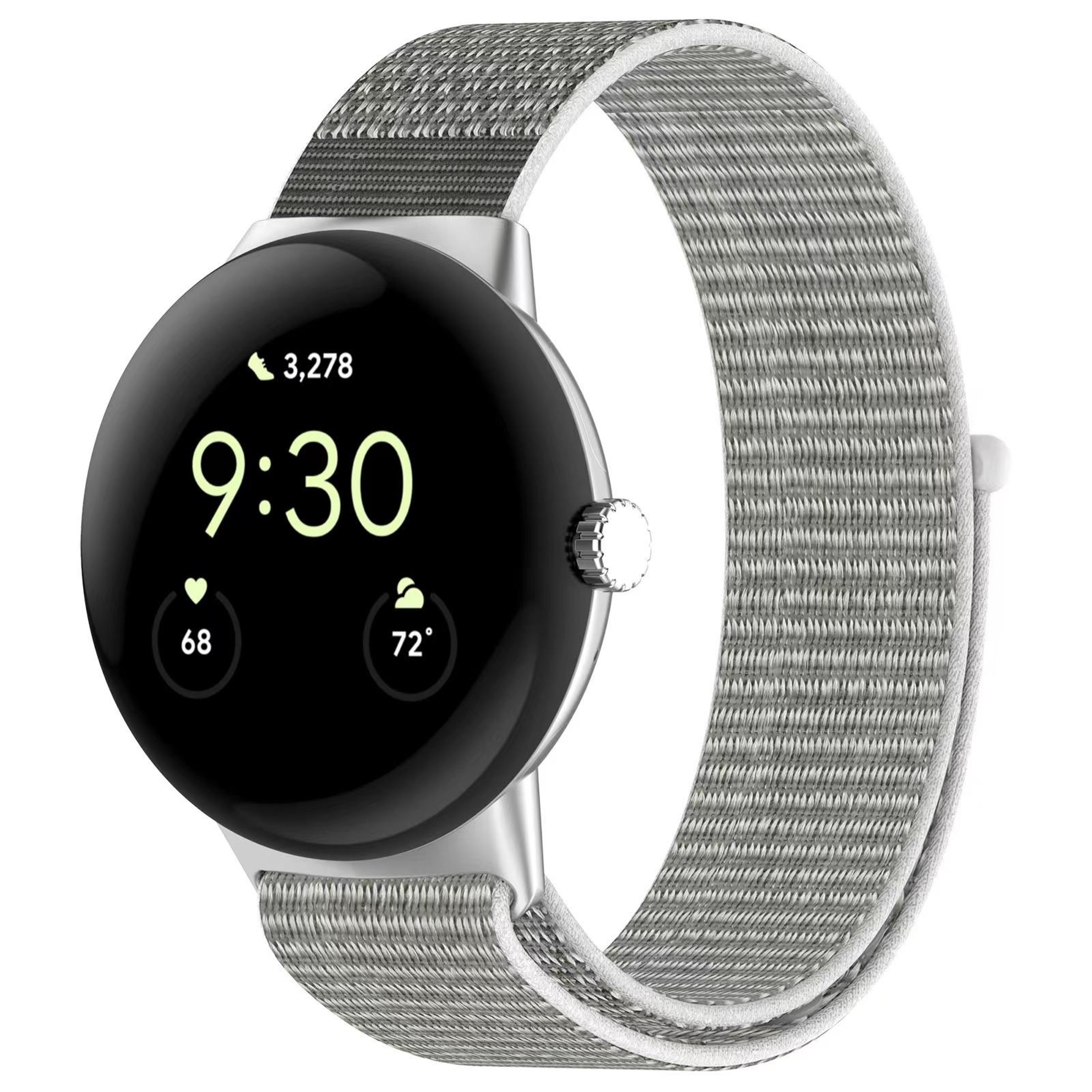 Google Pixel Watch 4 3 2 1 41mm Nylon Loop Watch Band Adjustable Breathable Replacement Strap – view 2