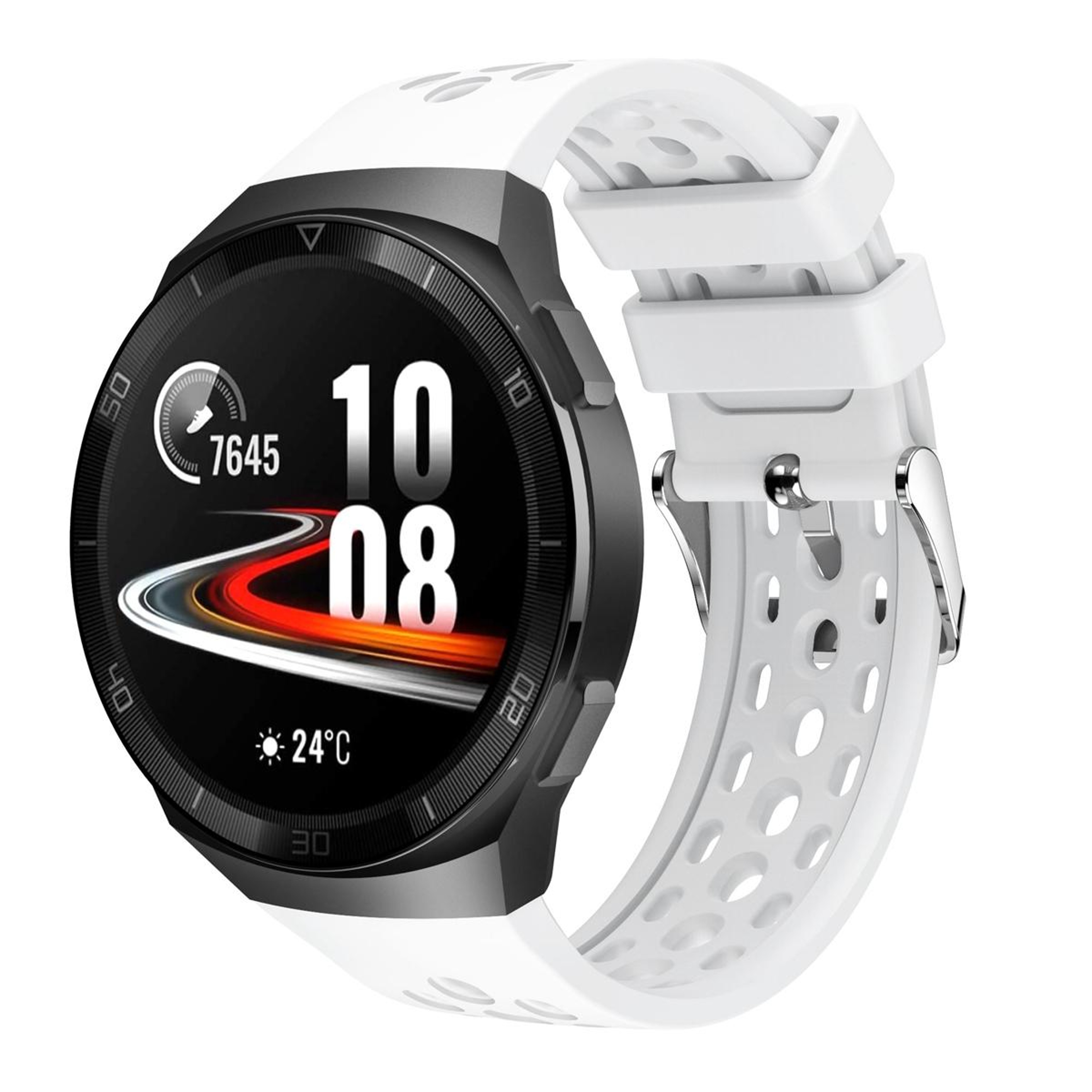 Huawei Watch GT 2e Silicone Watch Band Soft Adjustable Replacement Strap with Round Hole Design – view 3