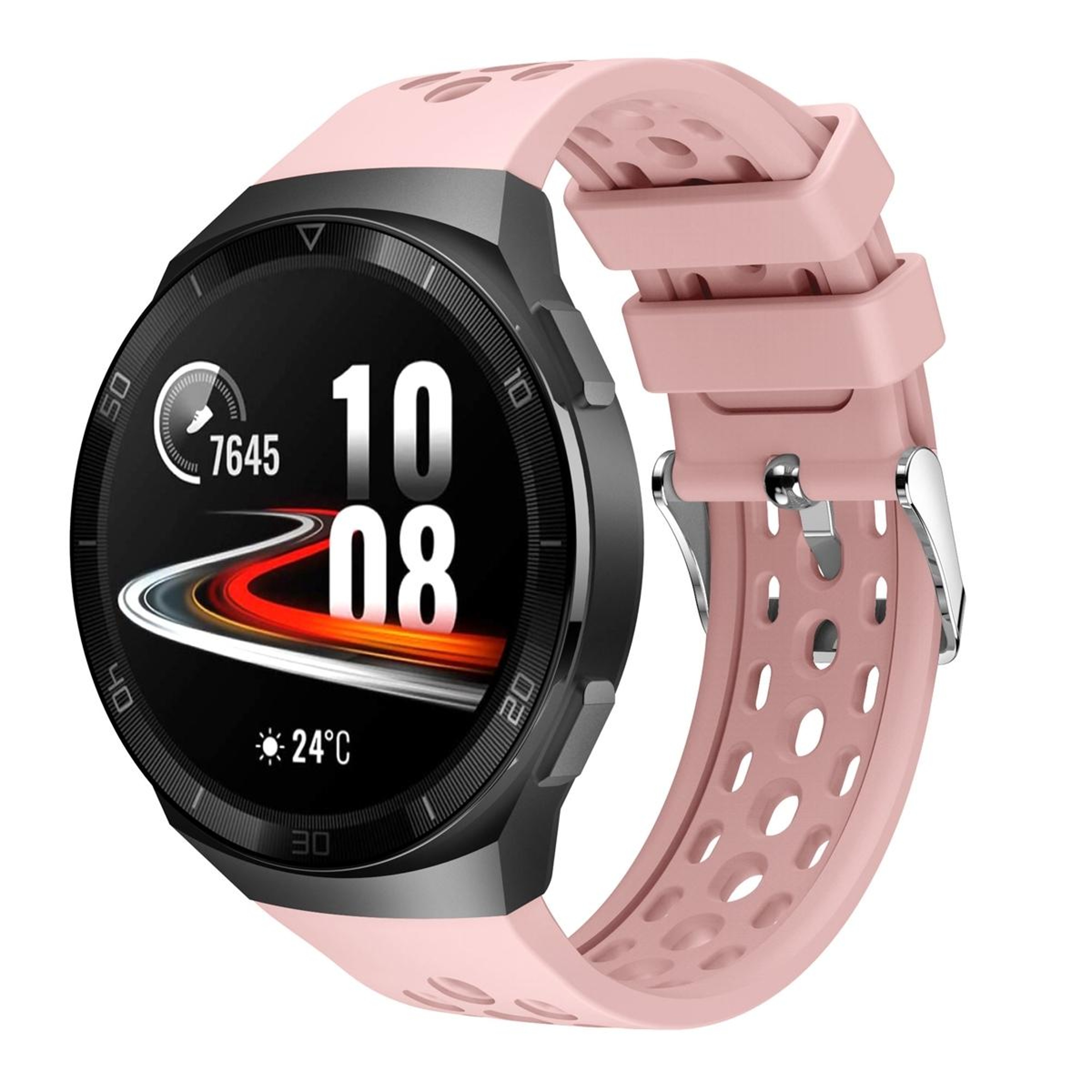 Huawei Watch GT 2e Silicone Watch Band Soft Adjustable Replacement Strap with Round Hole Design – view 5