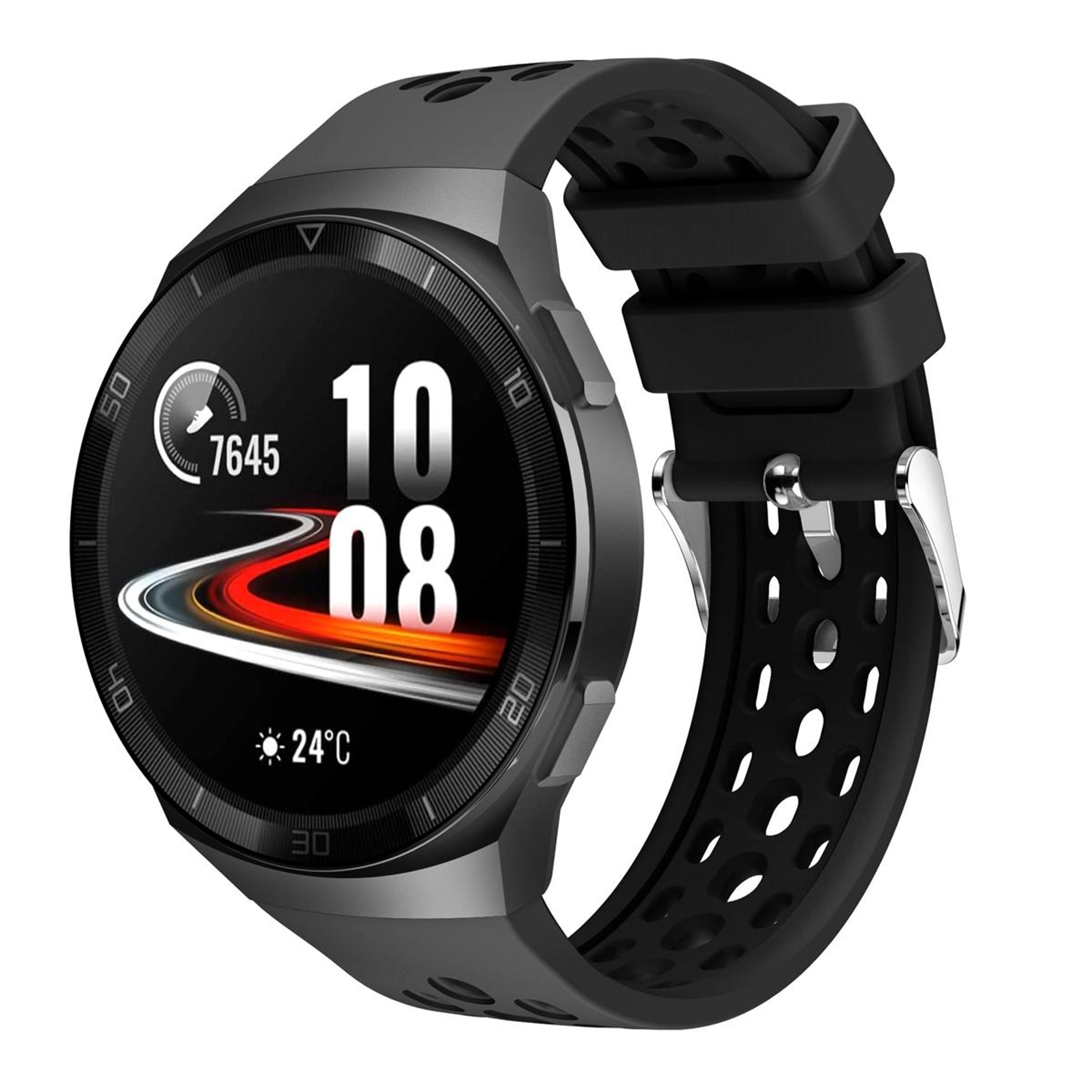 Huawei Watch GT 2e Silicone Watch Band Soft Adjustable Replacement Strap with Round Hole Design – view 8