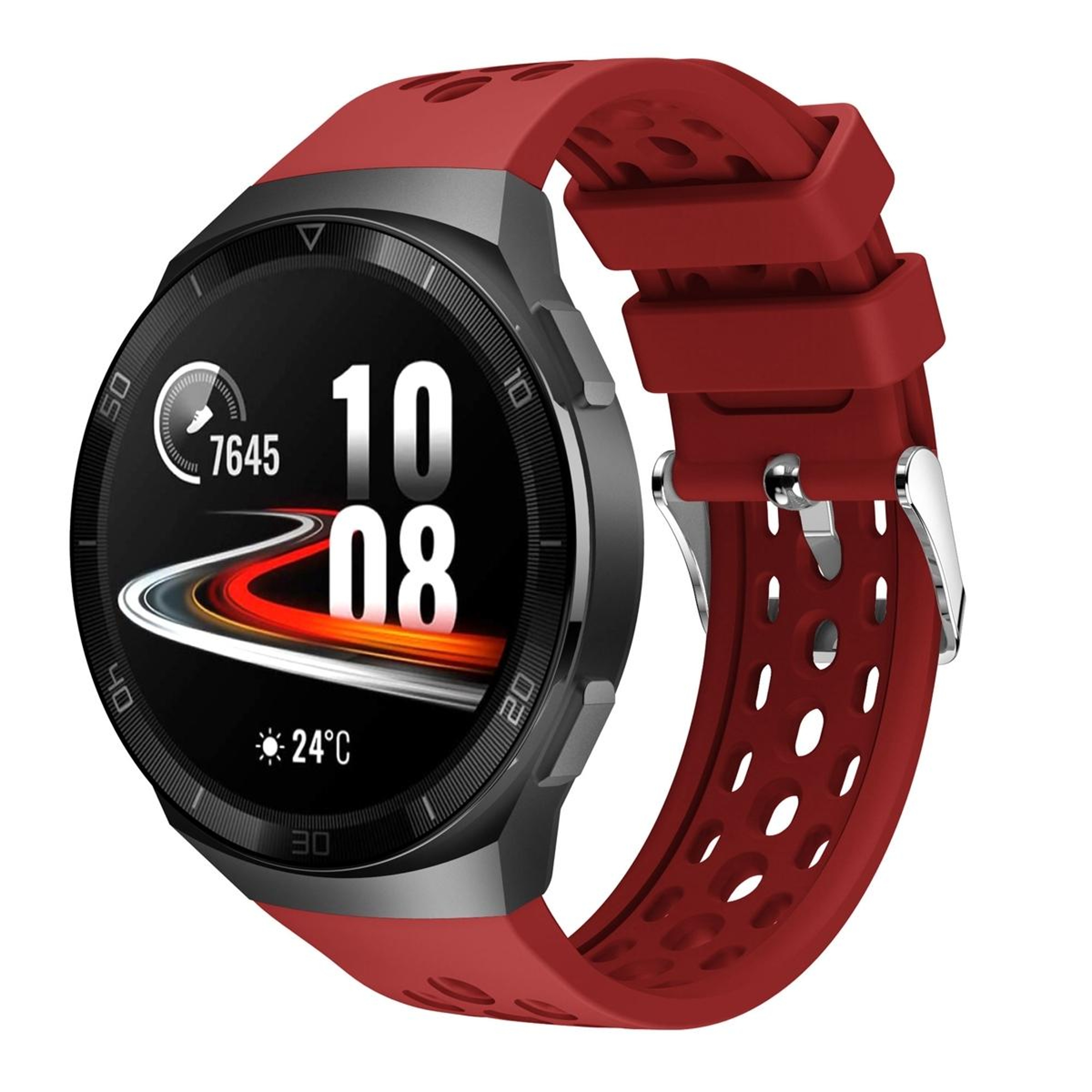 Huawei Watch GT 2e Silicone Watch Band Soft Adjustable Replacement Strap with Round Hole Design – view 7