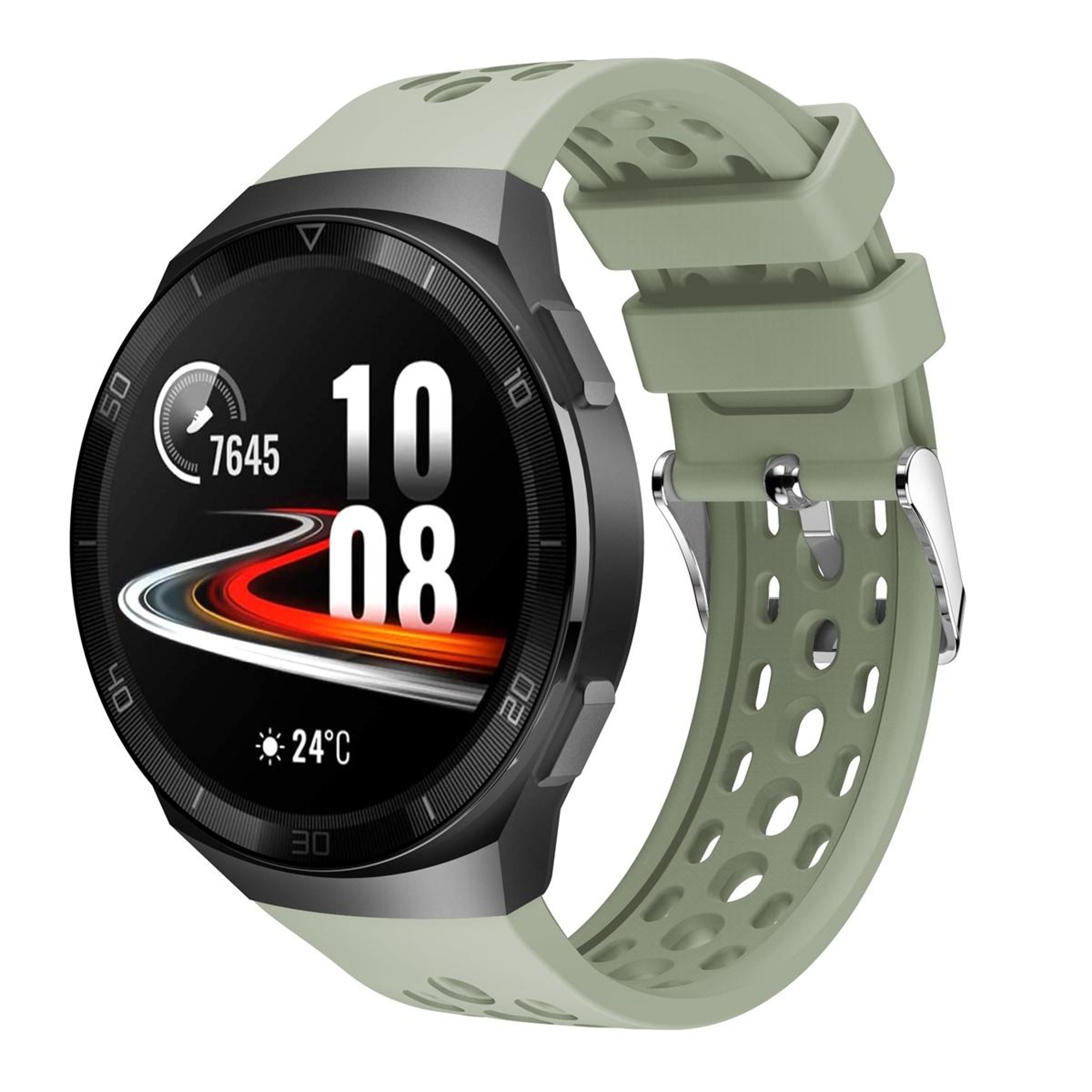 Huawei Watch GT 2e Silicone Watch Band Soft Adjustable Replacement Strap with Round Hole Design – view 12