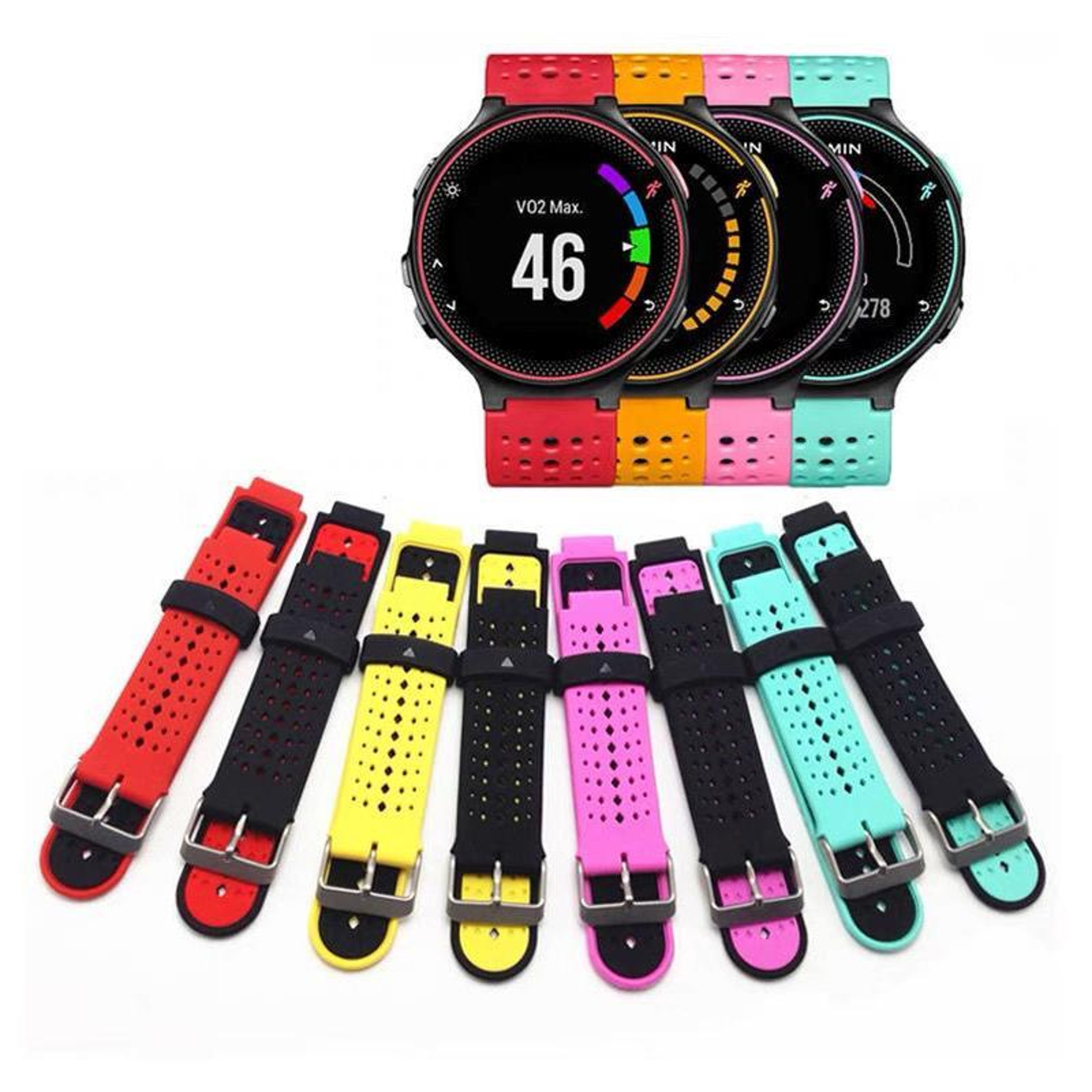 xDfind Garmin Forerunner Silicone Watch Band Two Color Replacement Strap with Tool – view 3