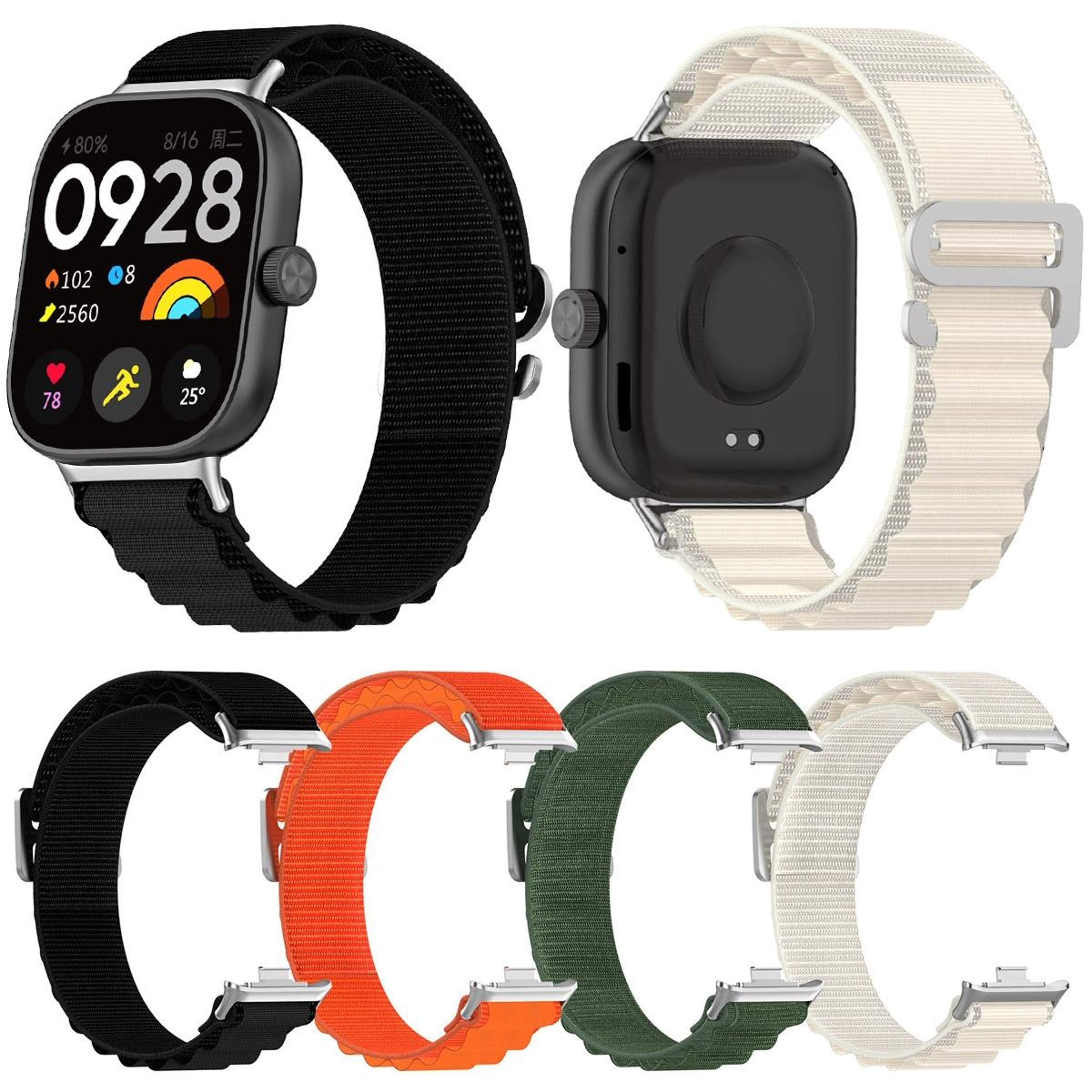 Xiaomi Band 10 Pro Redmi Watch 6 5 Nylon Watch Band Adjustable Sport Loop Strap 7
