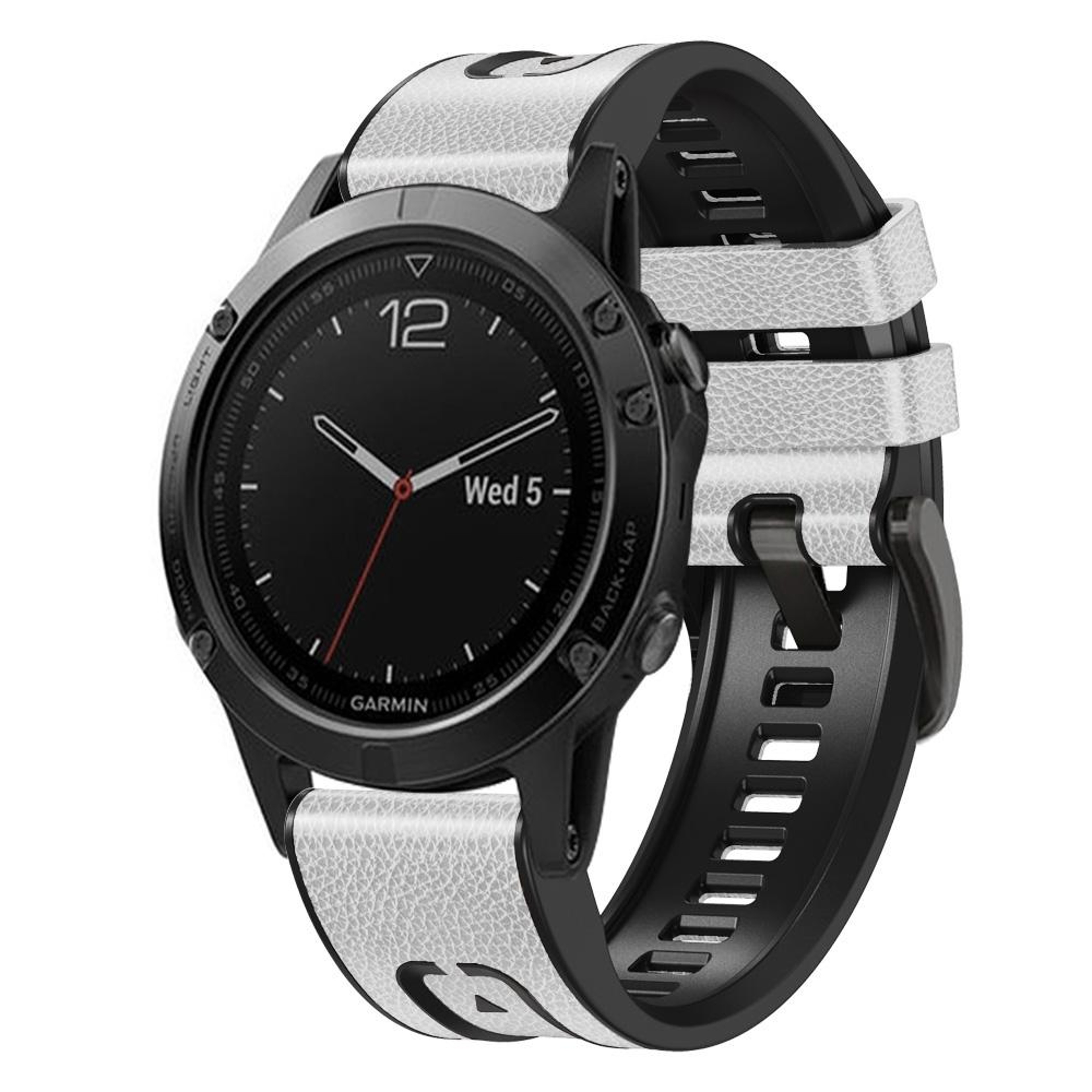 Garmin Fenix 7 Quick Release Watch Band Silicone Leather Replacement Strap 22mm – view 4