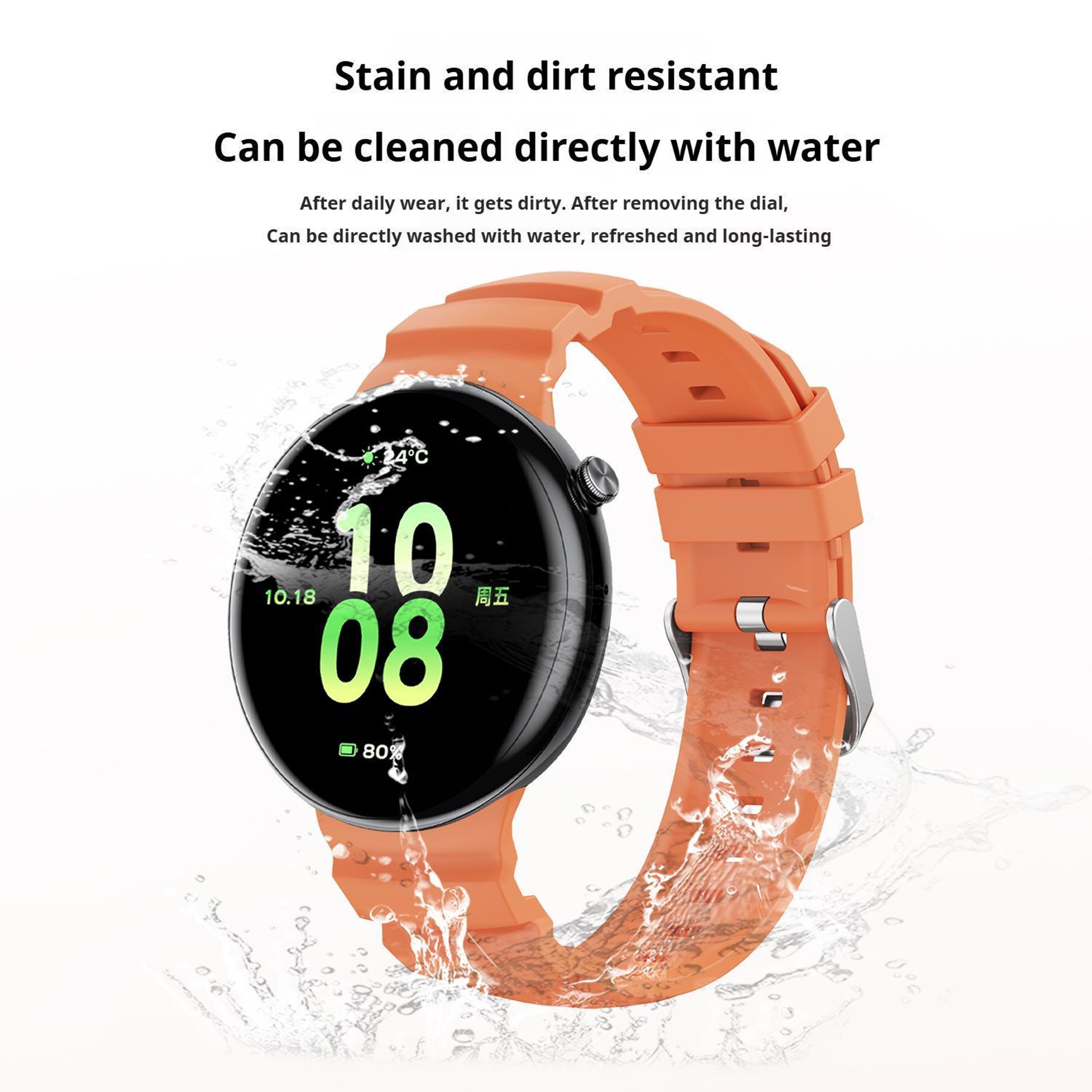 Honor Watch Fit Ocean Silicone Watch Band Two Color Breathable Replacement Strap with Silver Buckle – view 12