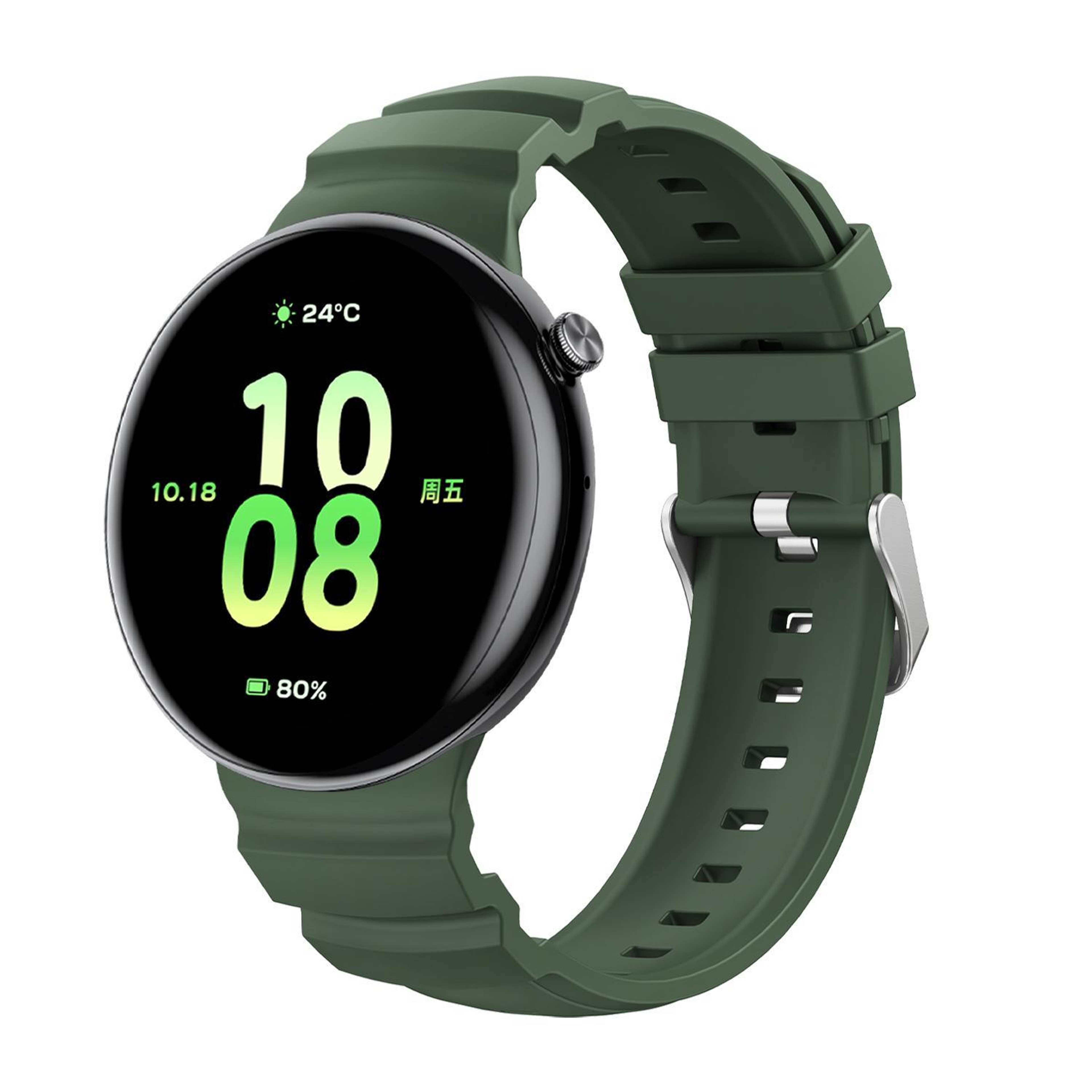 Honor Watch Fit Ocean Silicone Watch Band Two Color Breathable Replacement Strap with Silver Buckle – view 9