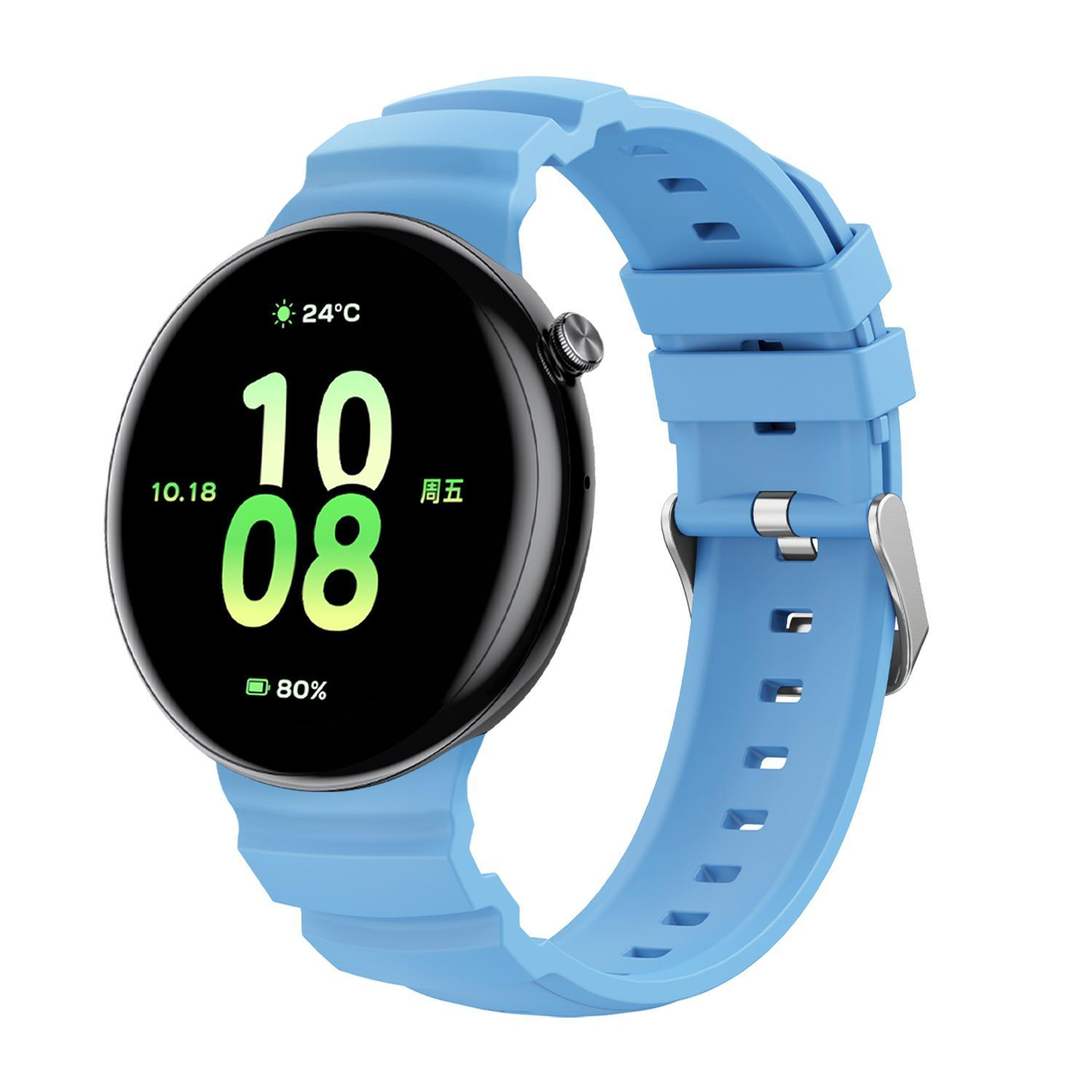 Honor Watch Fit Ocean Silicone Watch Band Two Color Breathable Replacement Strap with Silver Buckle – view 15