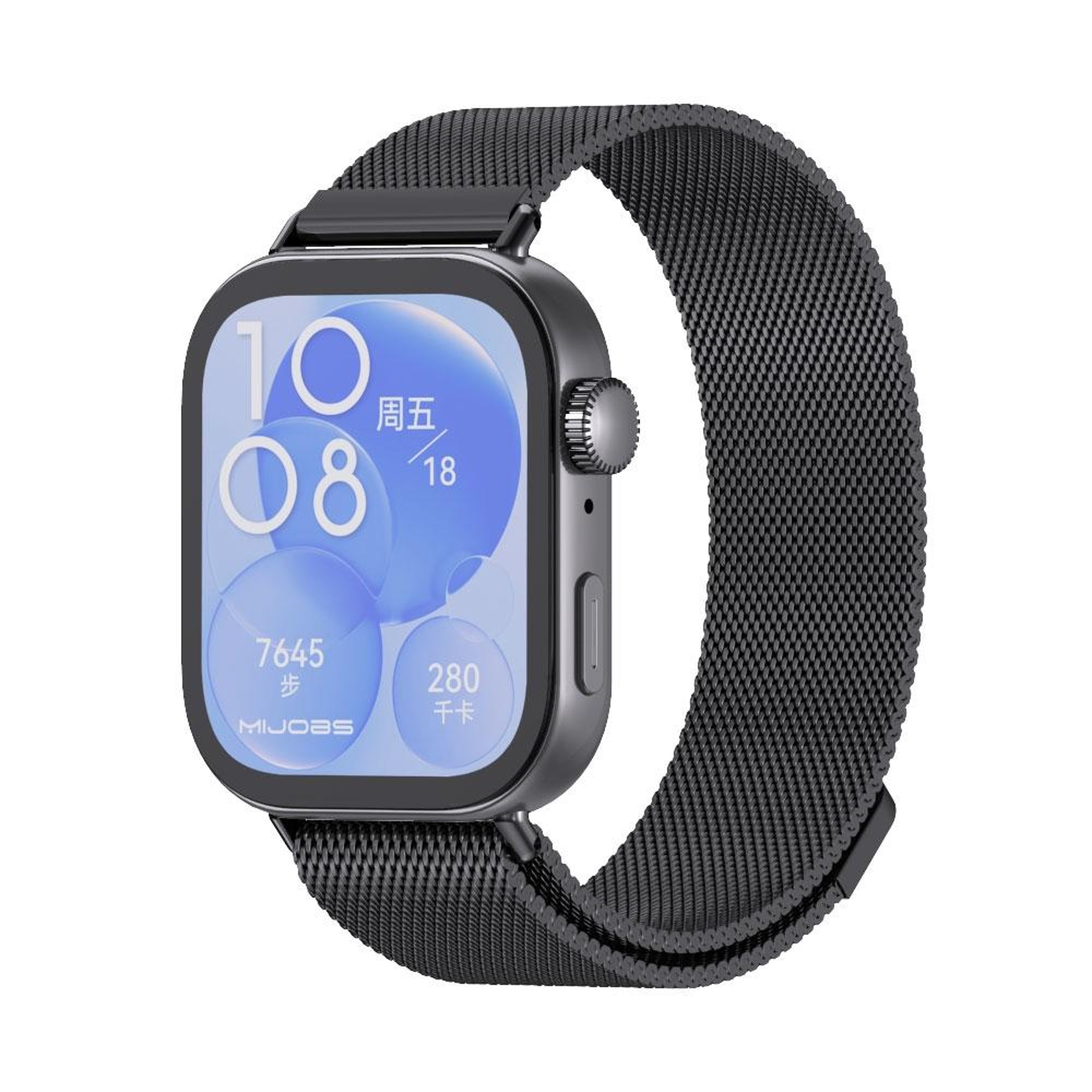 MIJOBS Huawei Watch Fit 3 Milanese Magnetic Watch Band Stainless Steel Replacement Strap – view 3