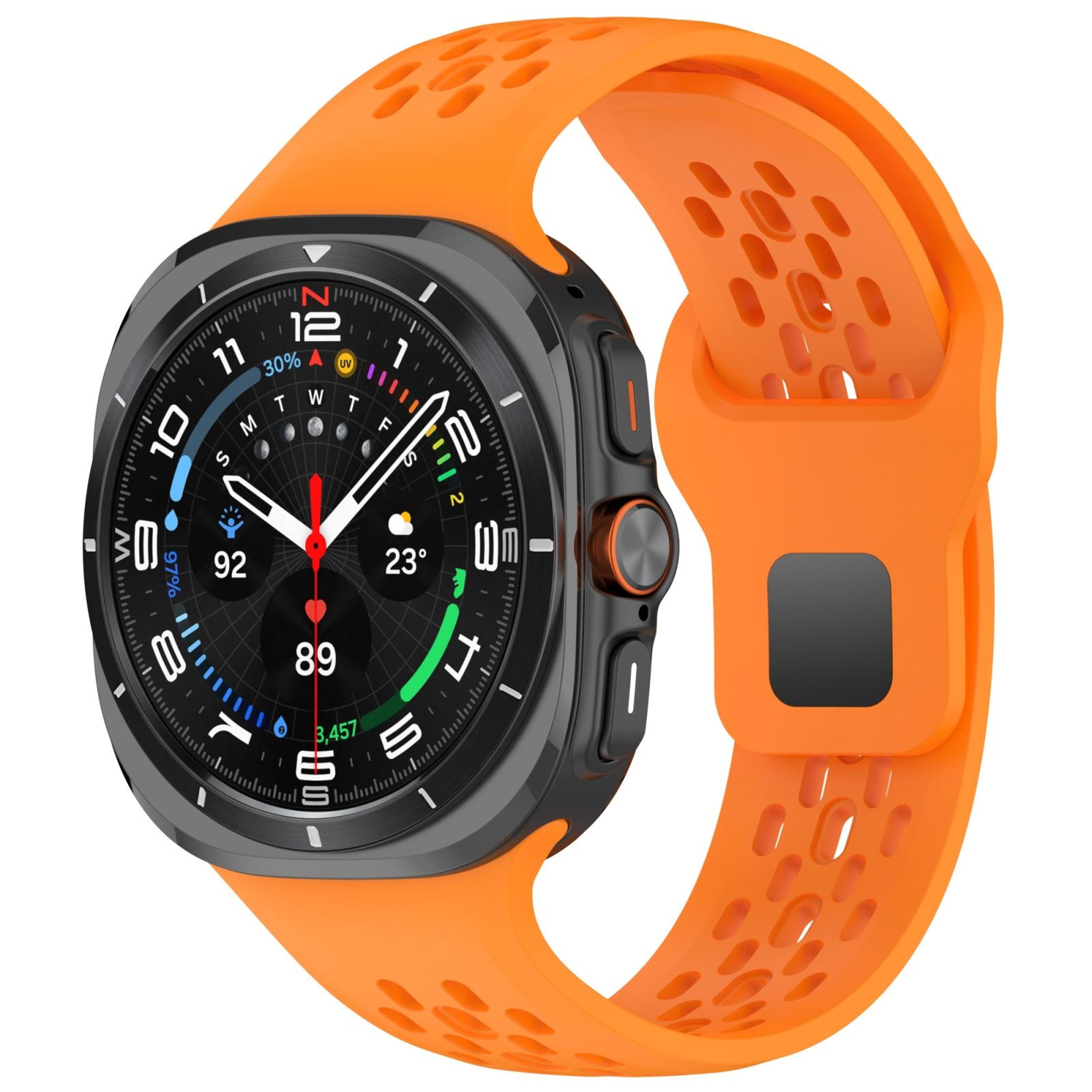 Samsung Galaxy Watch Ultra 47mm Silicone Watch Band Reverse Buckle Breathable Watch Strap – view 12