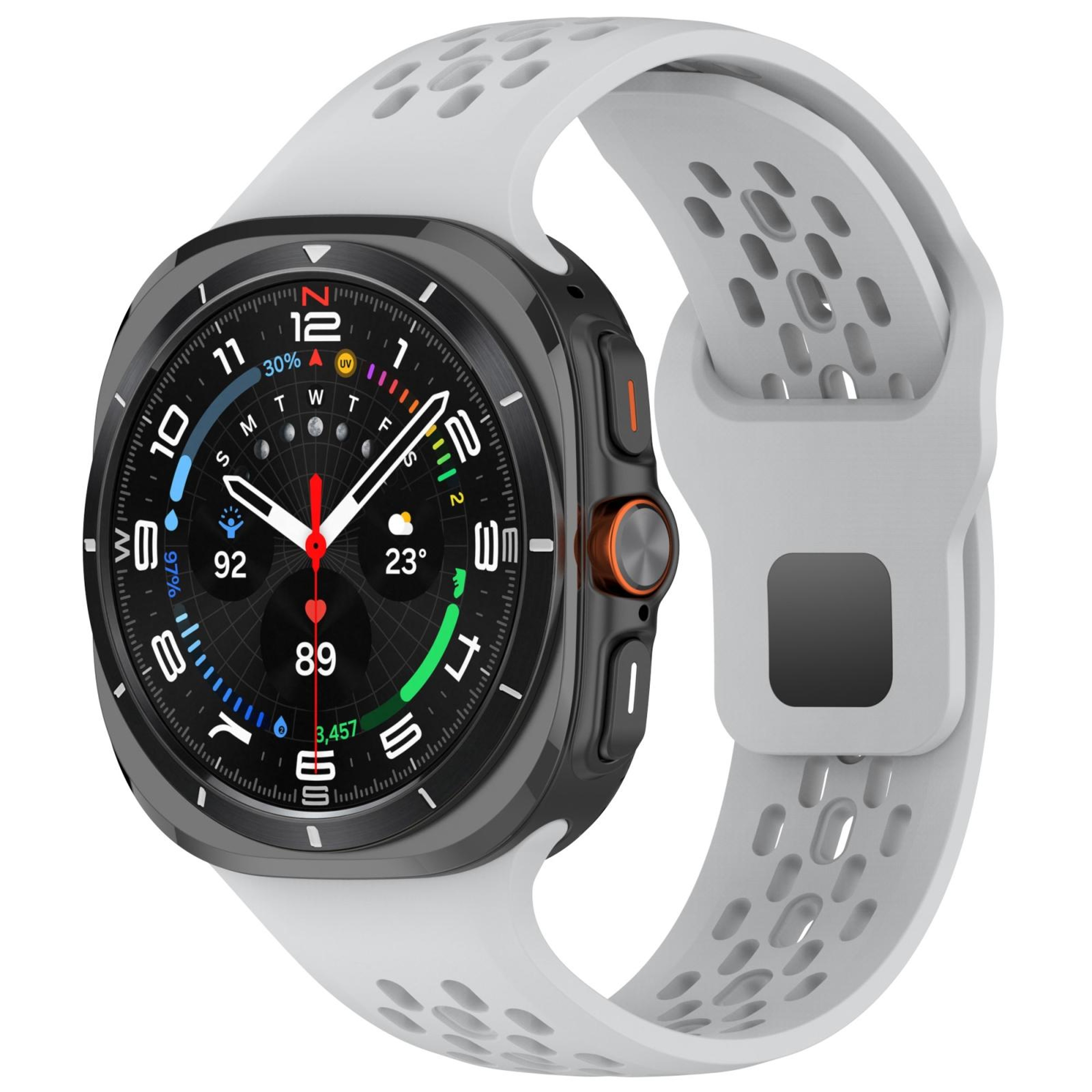 Samsung Galaxy Watch Ultra 47mm Silicone Watch Band Reverse Buckle Breathable Watch Strap – view 14