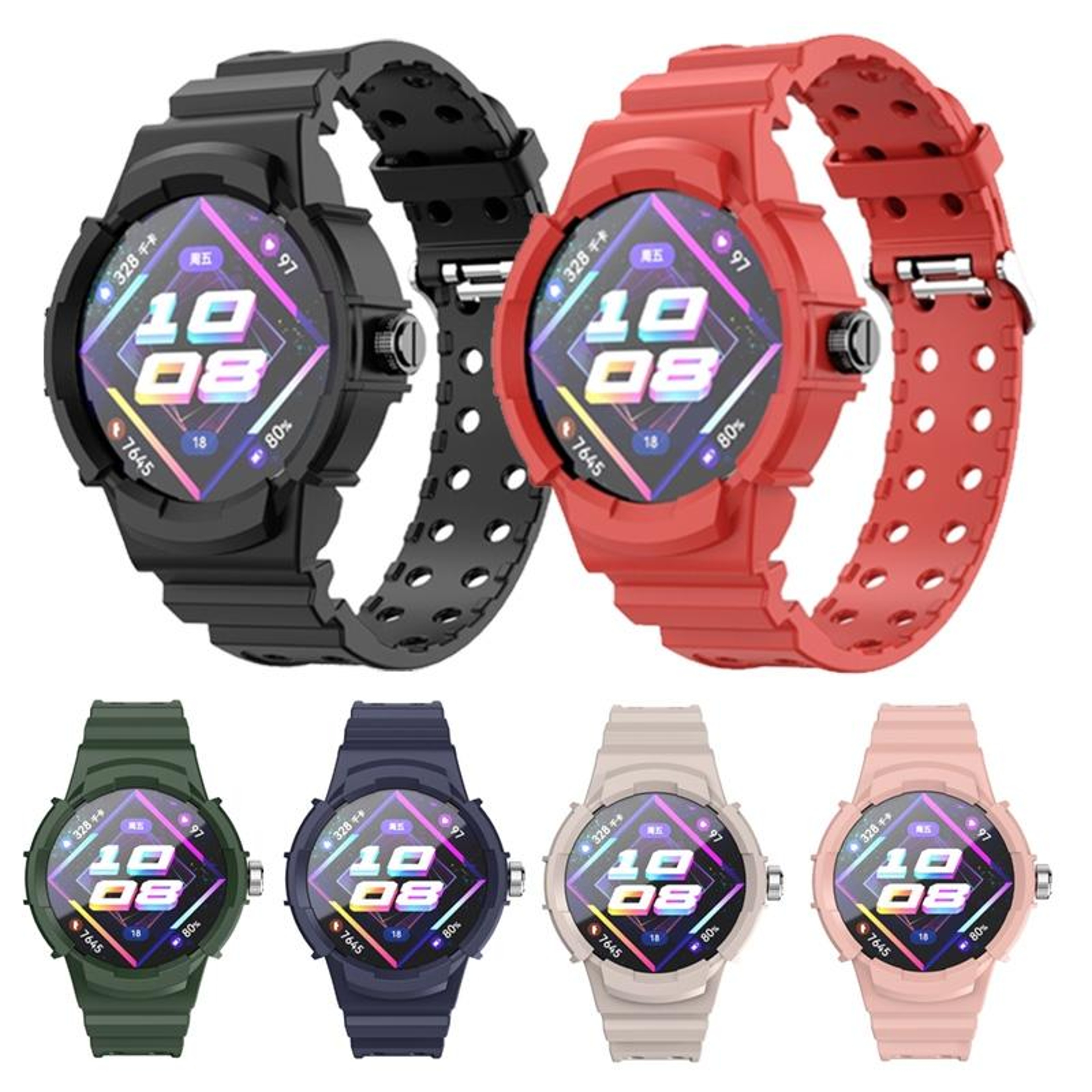Huawei Watch GT Cyber Silicone Watch Band Integrated Soft Replacement Strap 6
