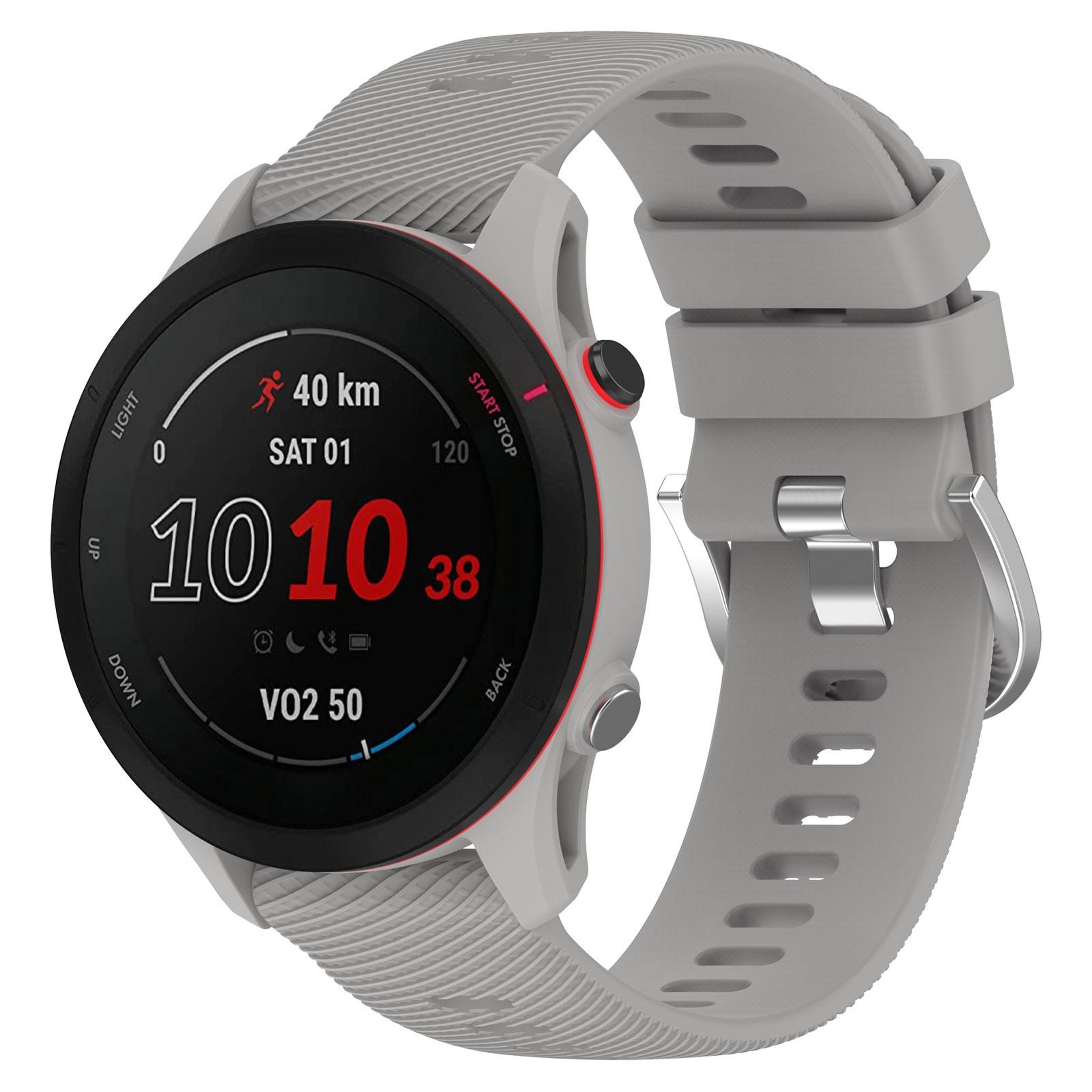 Garmin Forerunner 255 Silicone Watch Band 22mm Cross Textured Replacement Watch Strap – view 8