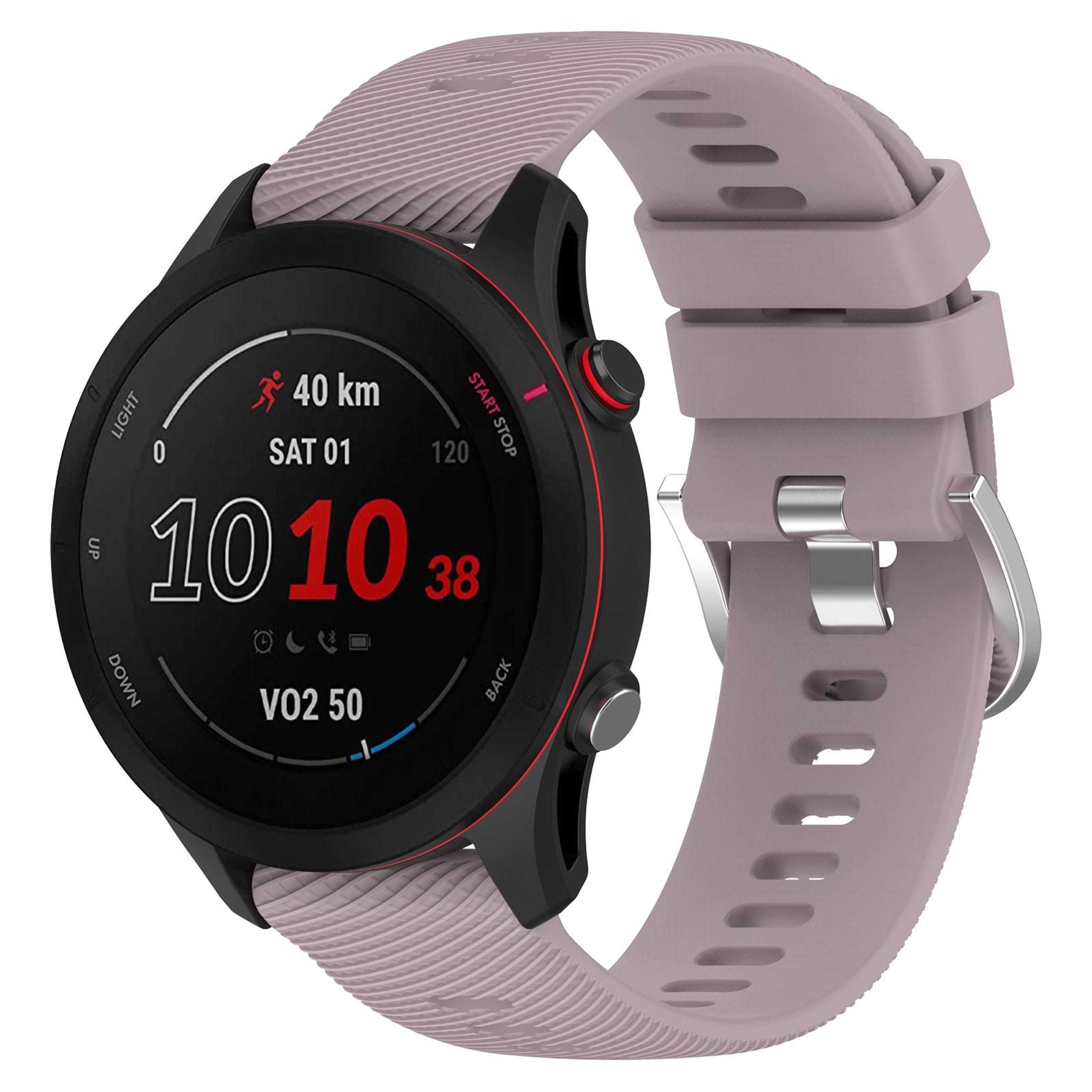 Garmin Forerunner 255 Silicone Watch Band 22mm Cross Textured Replacement Watch Strap – view 14