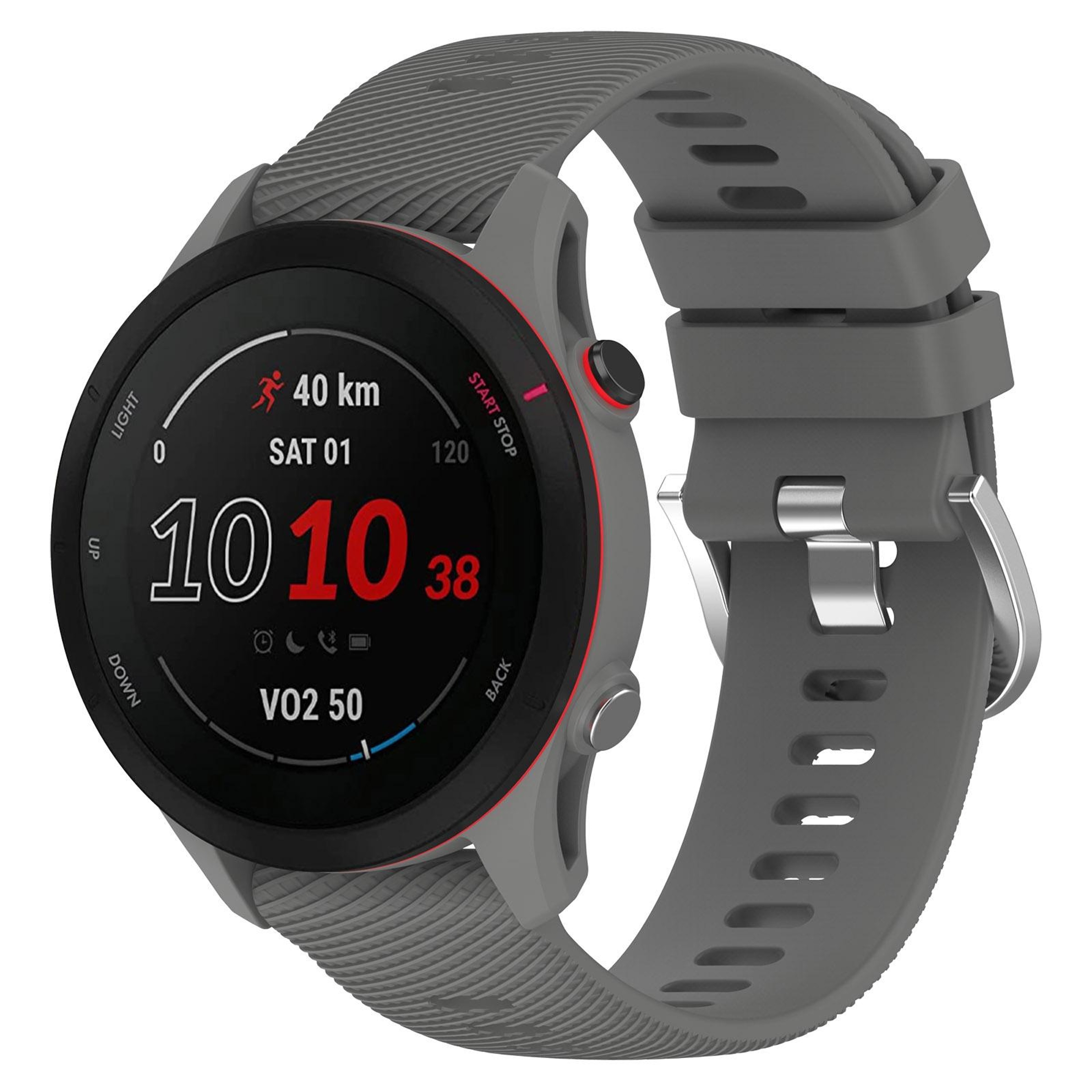 Garmin Forerunner 255 Silicone Watch Band 22mm Cross Textured Replacement Watch Strap – view 15
