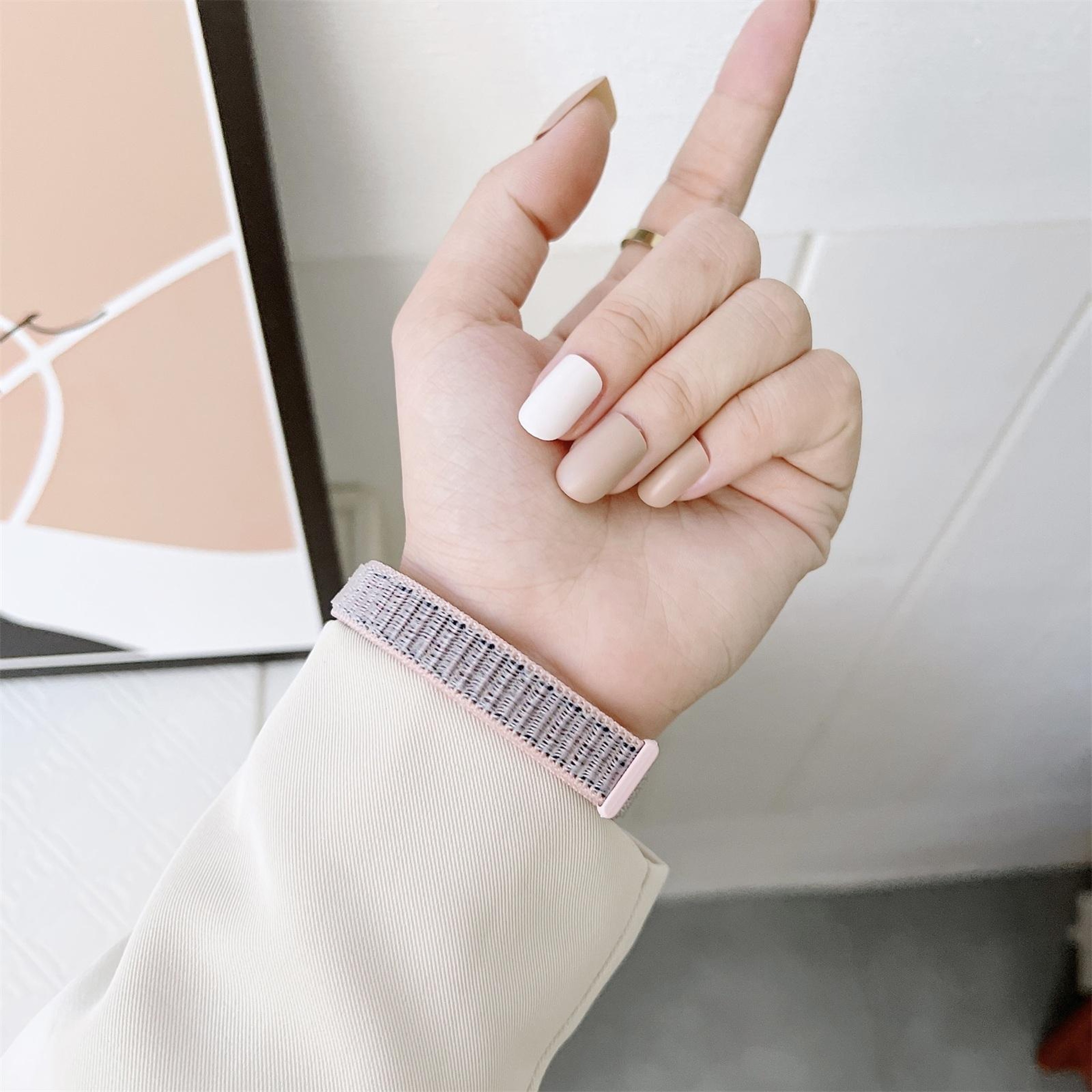 Fitbit Luxe Nylon Loop Strap Adjustable Replacement Watch Band Breathable Sport Wristband – view 9