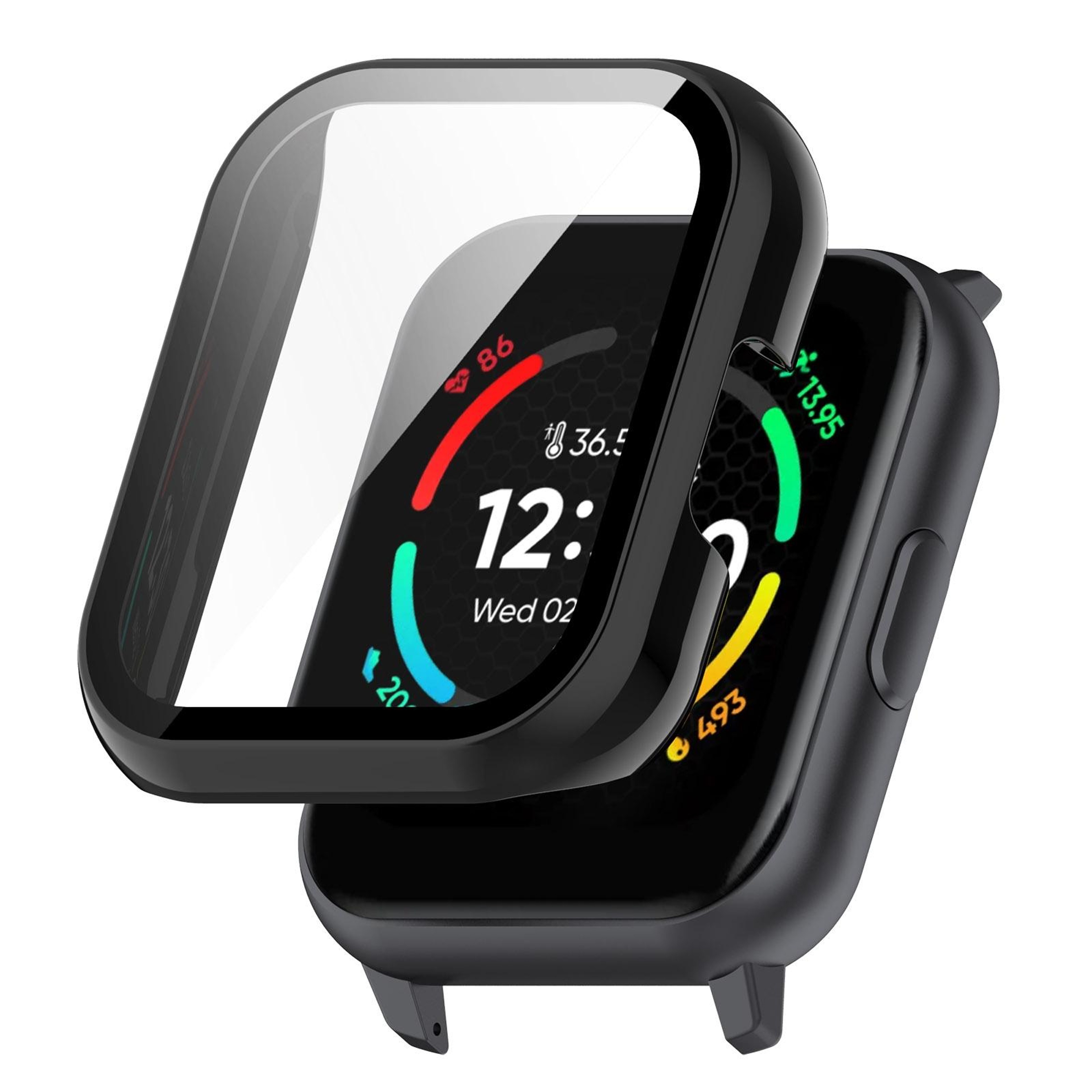 Realme TechLife Watch S100 SZ100 Protective Watch Case with Tempered Screen Protector Full Coverage PC Cover – view 7