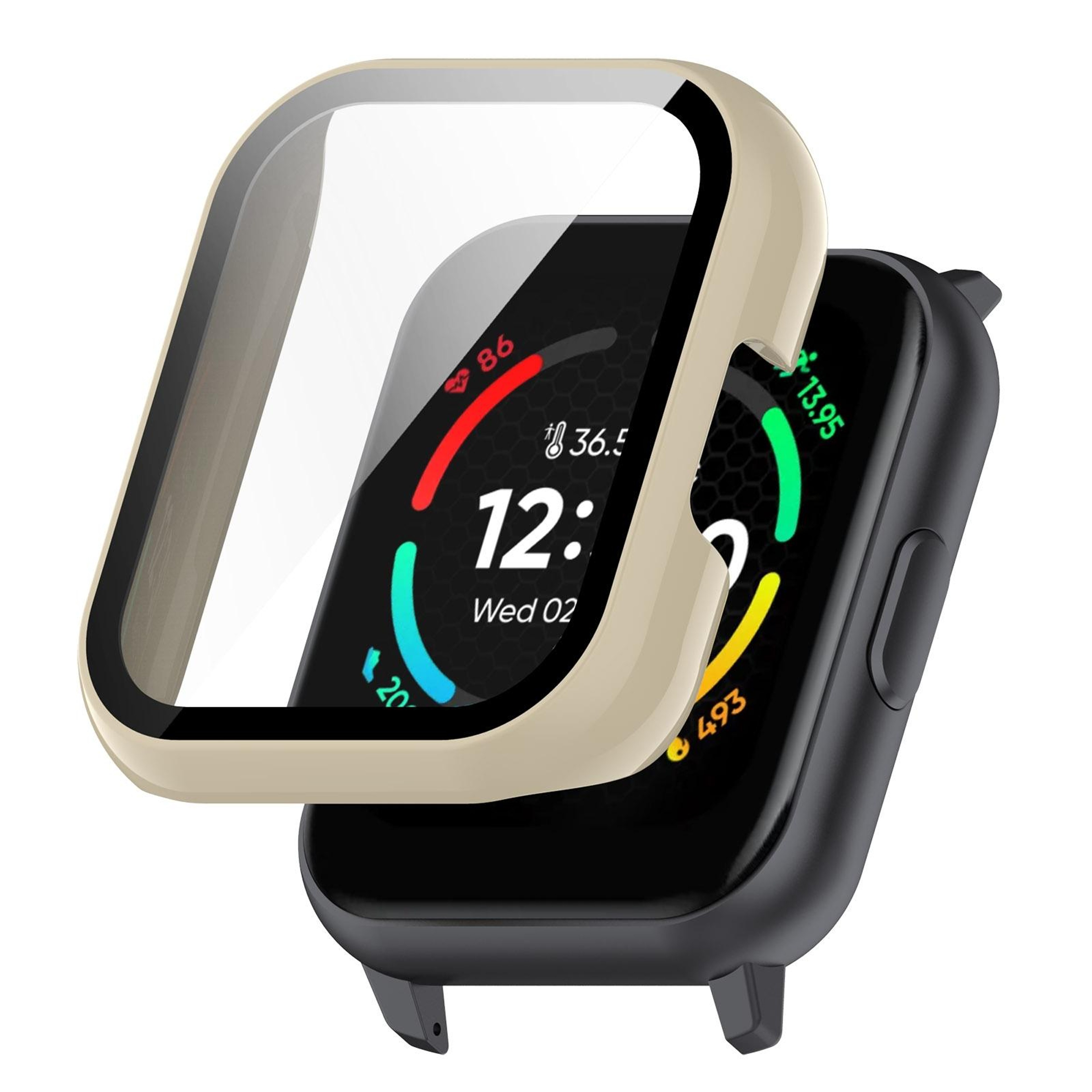 Realme TechLife Watch S100 SZ100 Protective Watch Case with Tempered Screen Protector Full Coverage PC Cover – view 9