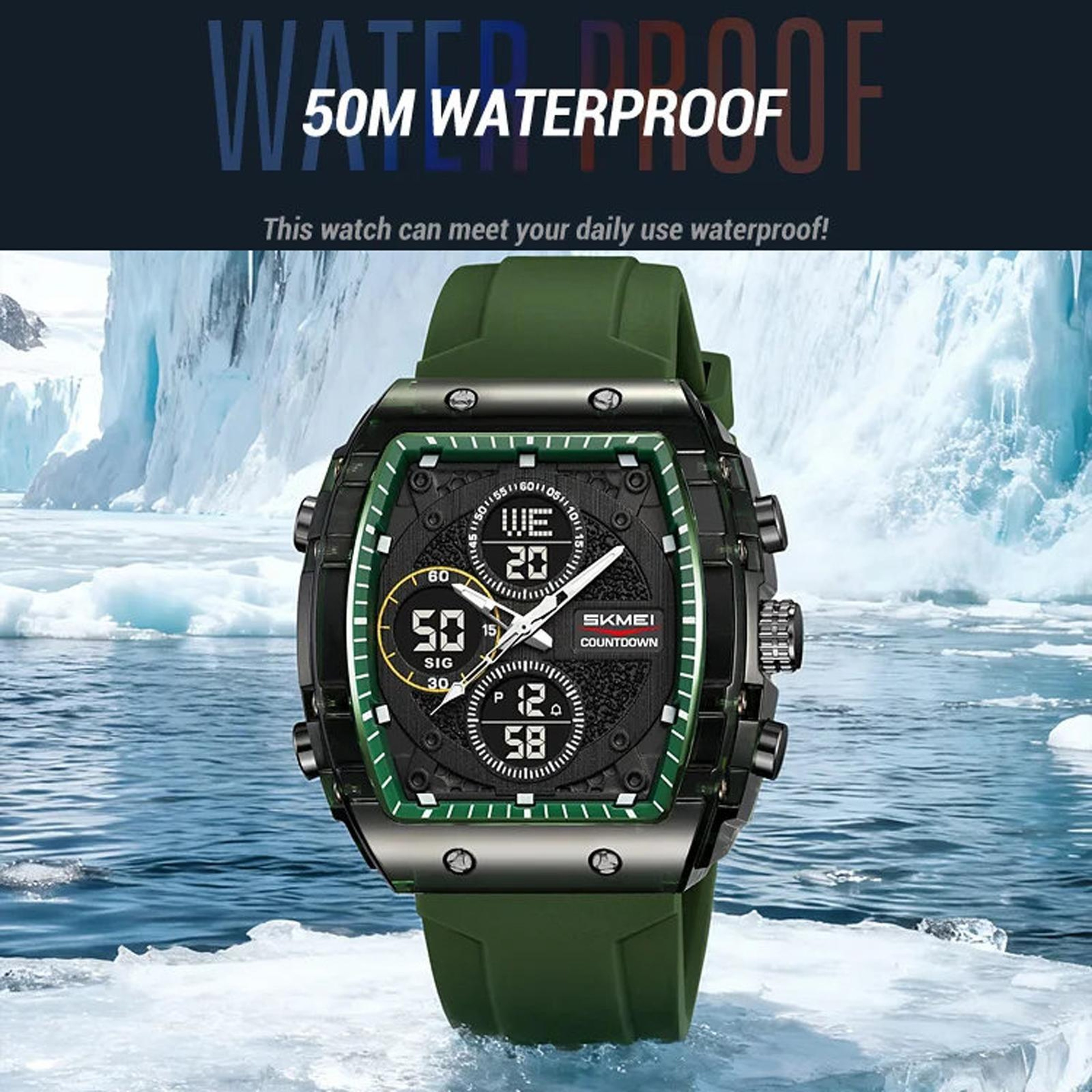 SKMEI 2602 Dual Display Sports Watch 50M Water Resistant Watch With Chronograph And LED Backlight 10