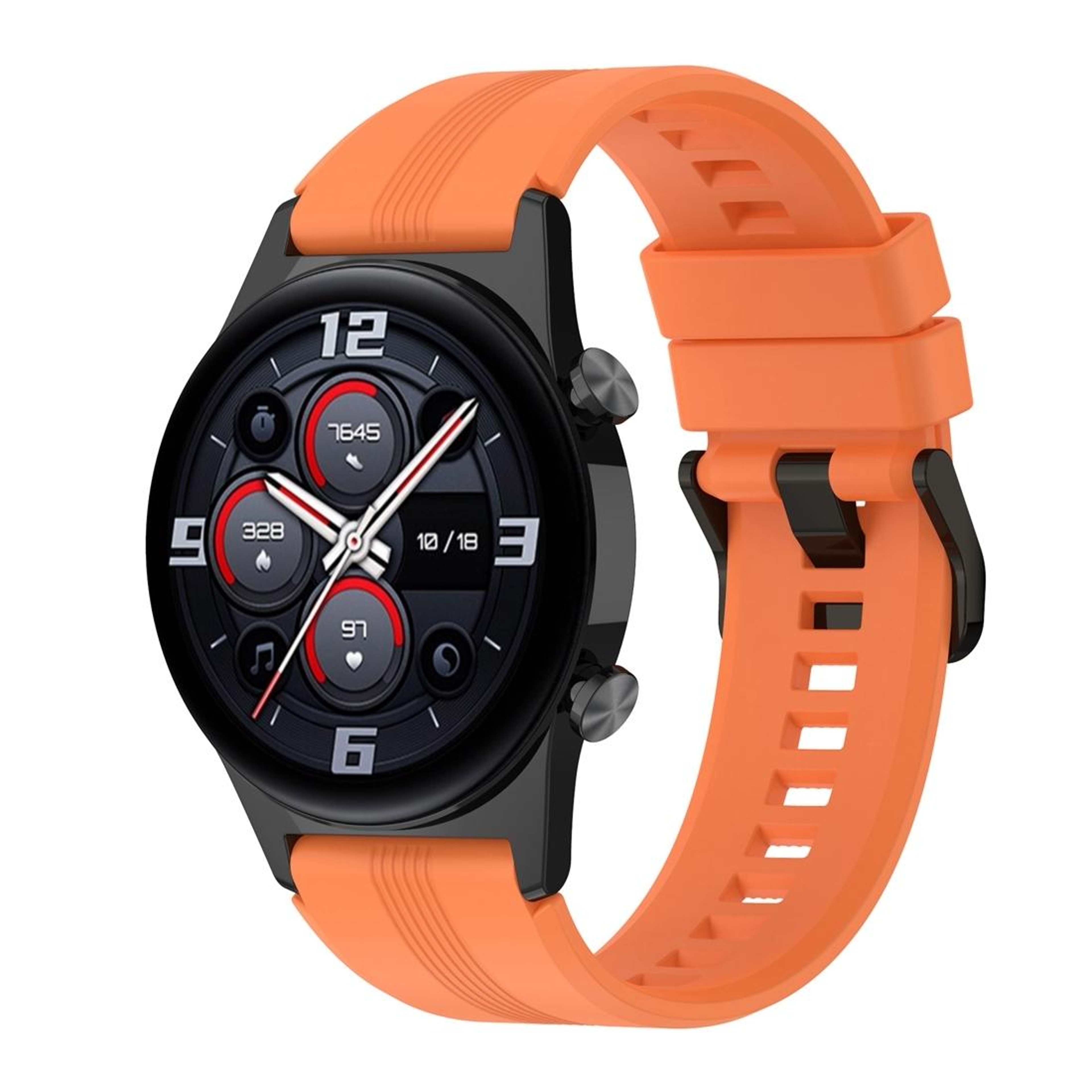 Honor Watch GS 4 Silicone Watch Band With Stainless Steel Buckle Adjustable Replacement Watch Strap 19