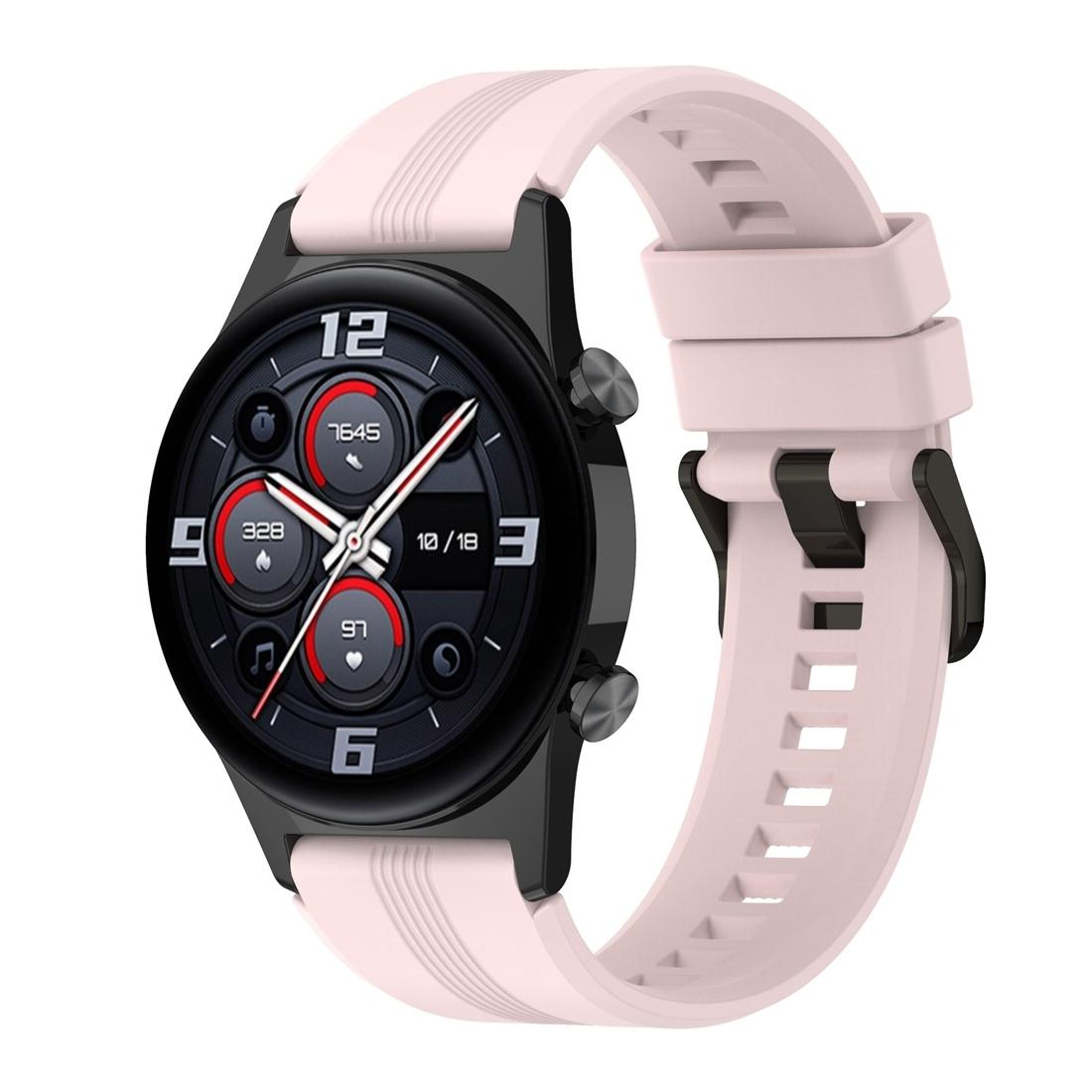 Honor Watch GS 4 Silicone Watch Band With Stainless Steel Buckle Adjustable Replacement Watch Strap 11