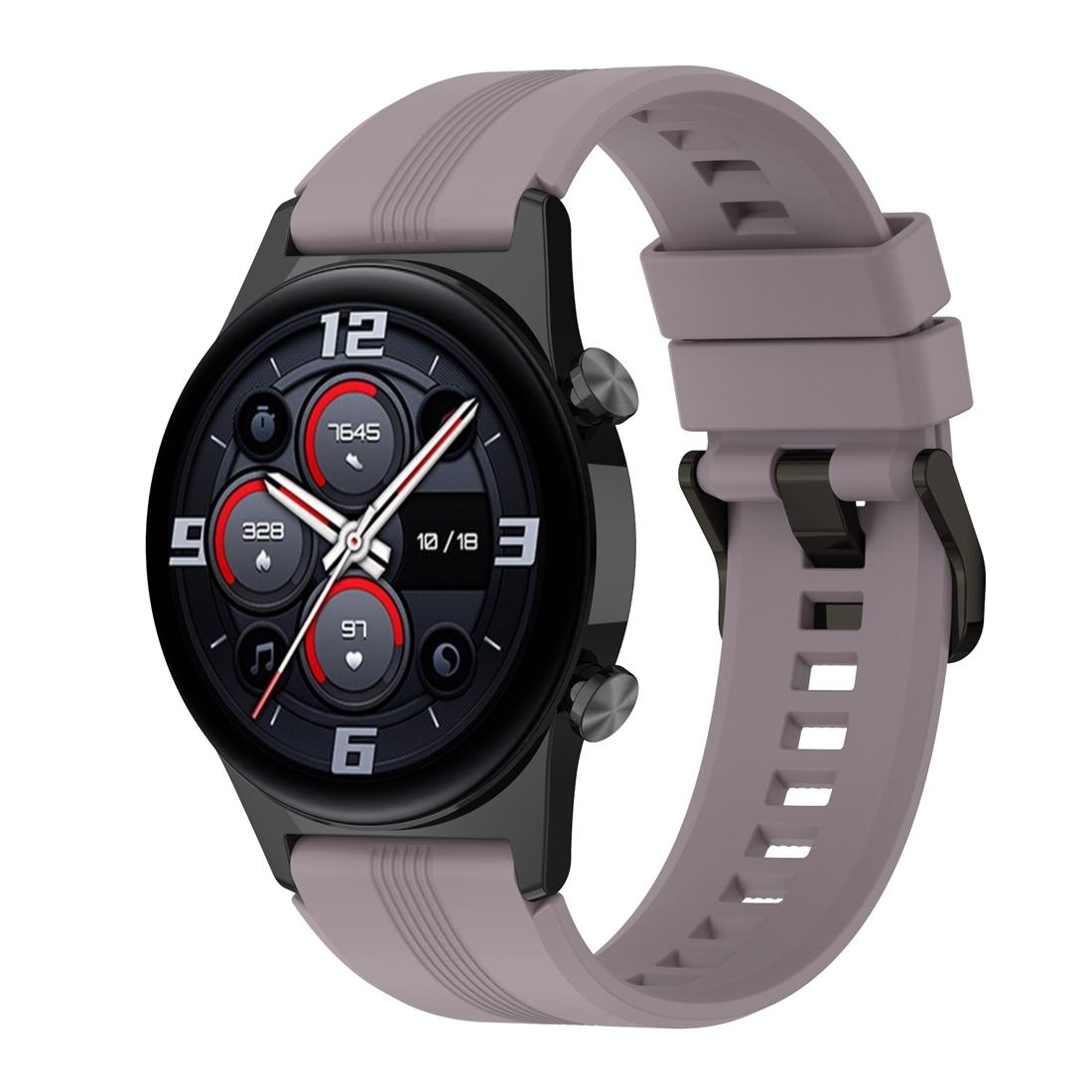 Honor Watch GS 4 Silicone Watch Band With Stainless Steel Buckle Adjustable Replacement Watch Strap 12