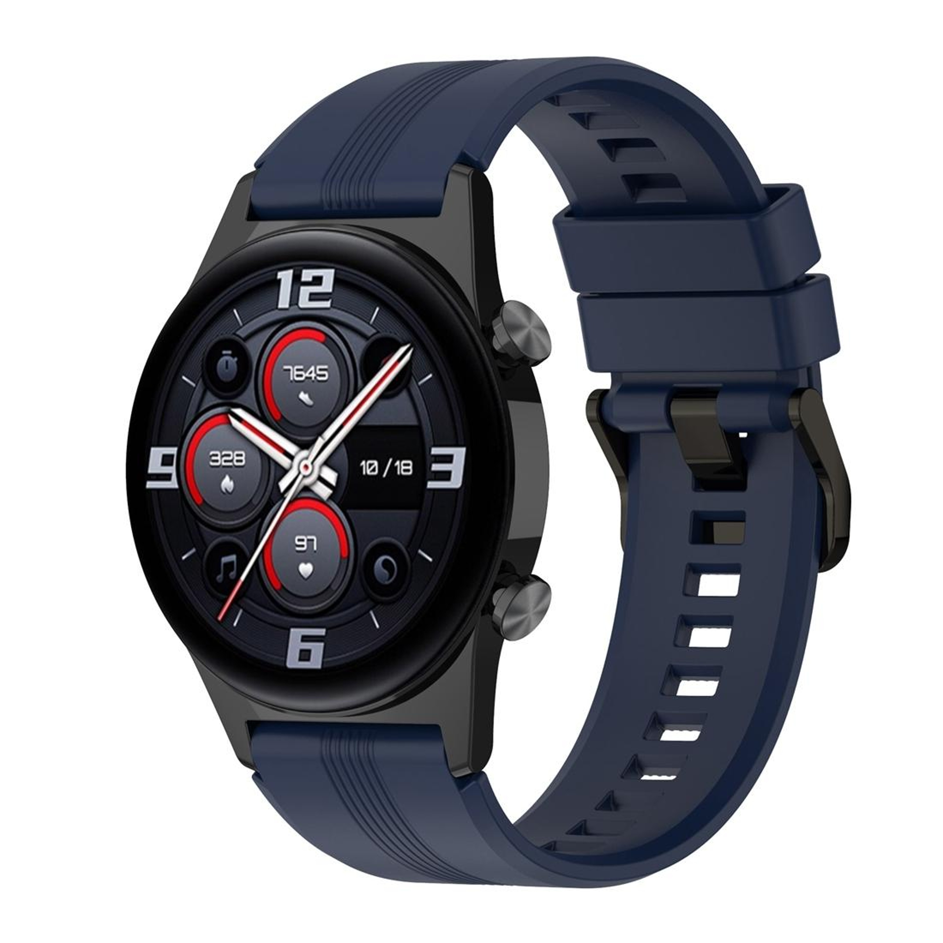 Honor Watch GS 4 Silicone Watch Band With Stainless Steel Buckle Adjustable Replacement Watch Strap 17
