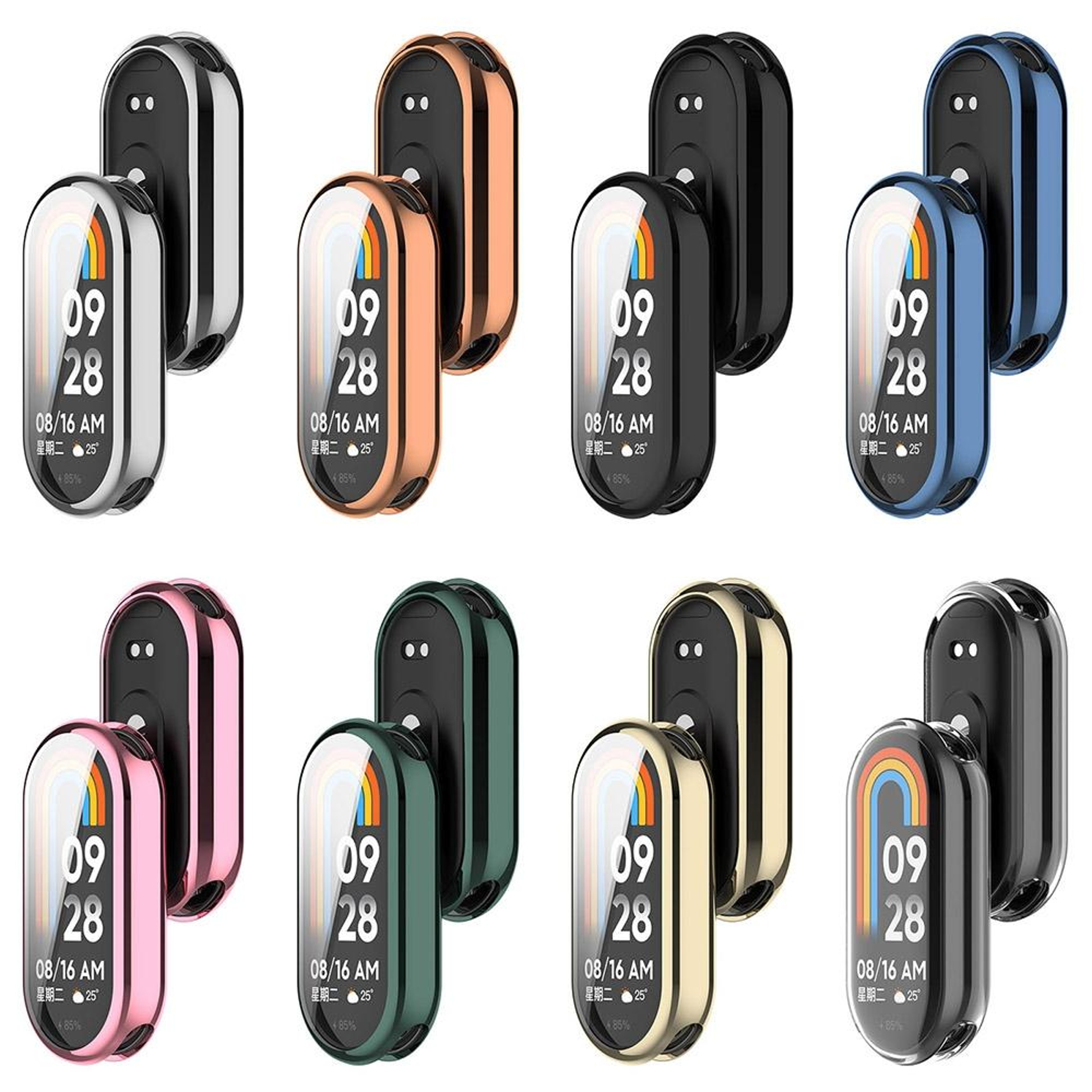 Xiaomi Mi Band 8 9 Ceramic 10 Ceramic TPU Watch Case Full Coverage Electroplated Protective Cover 11
