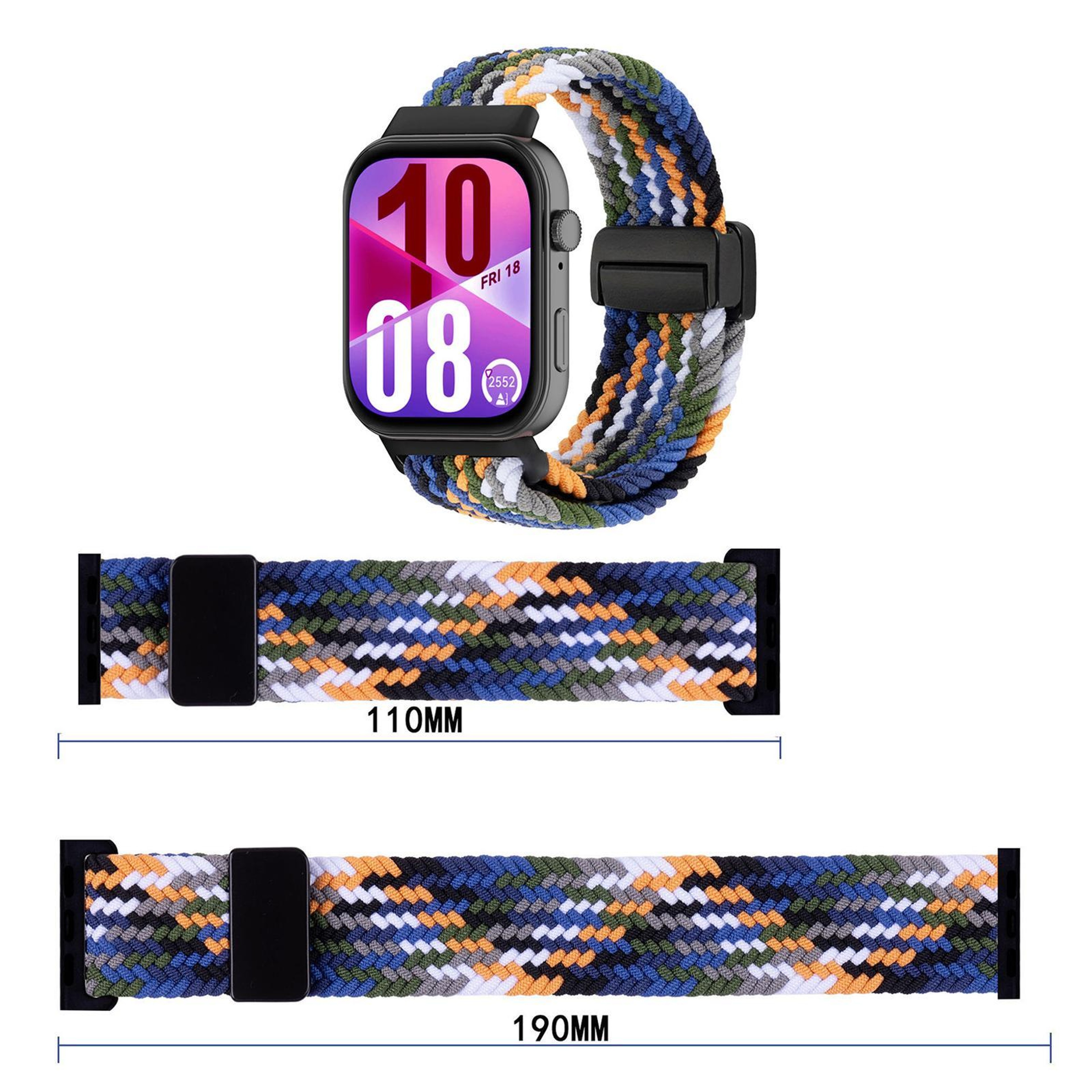 Huawei Watch Fit 5 Fit 5 Pro Fit 4 Magnetic Nylon Watch Band Breathable Adjustable Woven Strap 7