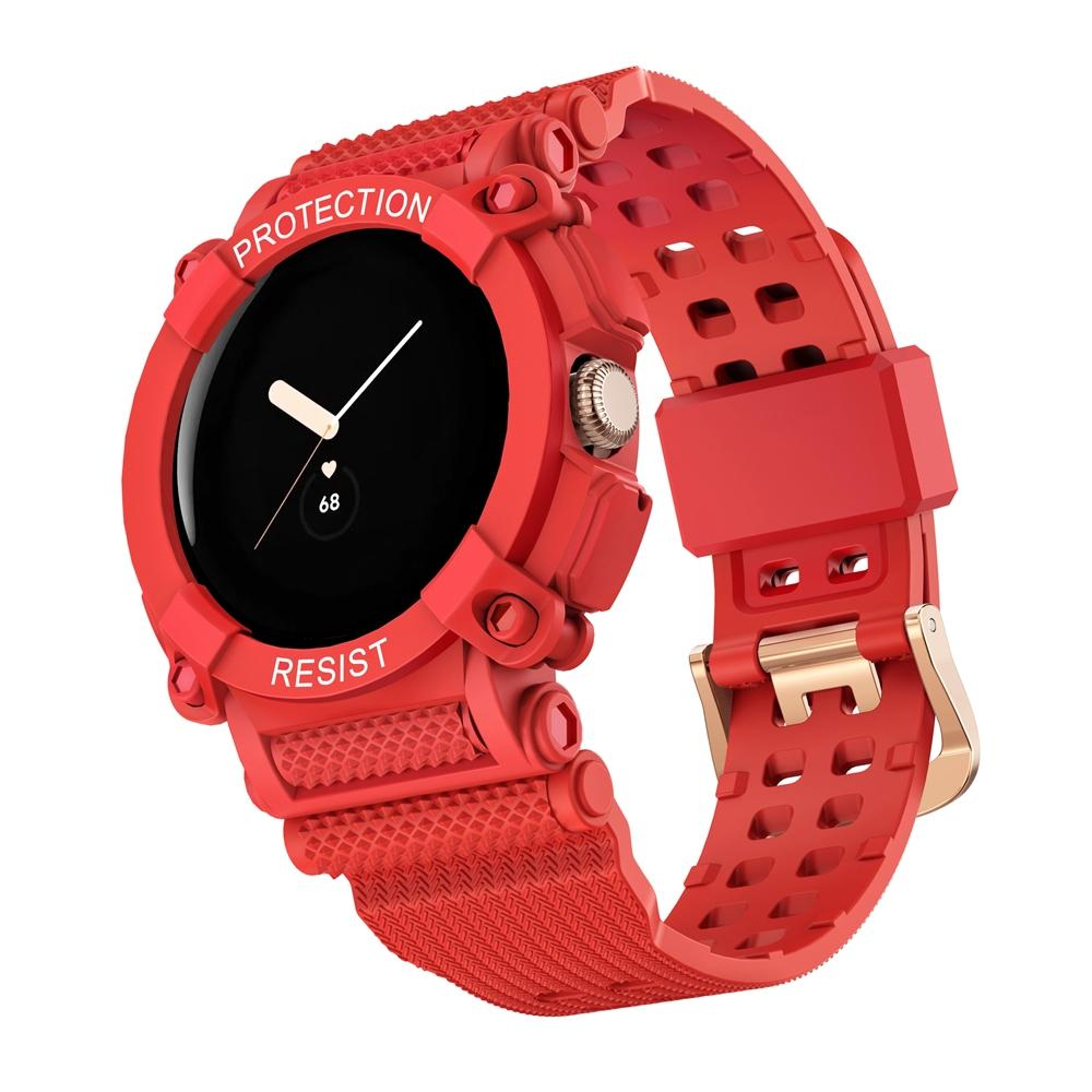 Google Pixel Watch Silicone Watch Band Three Proof Integrated Replacement Strap – view 7