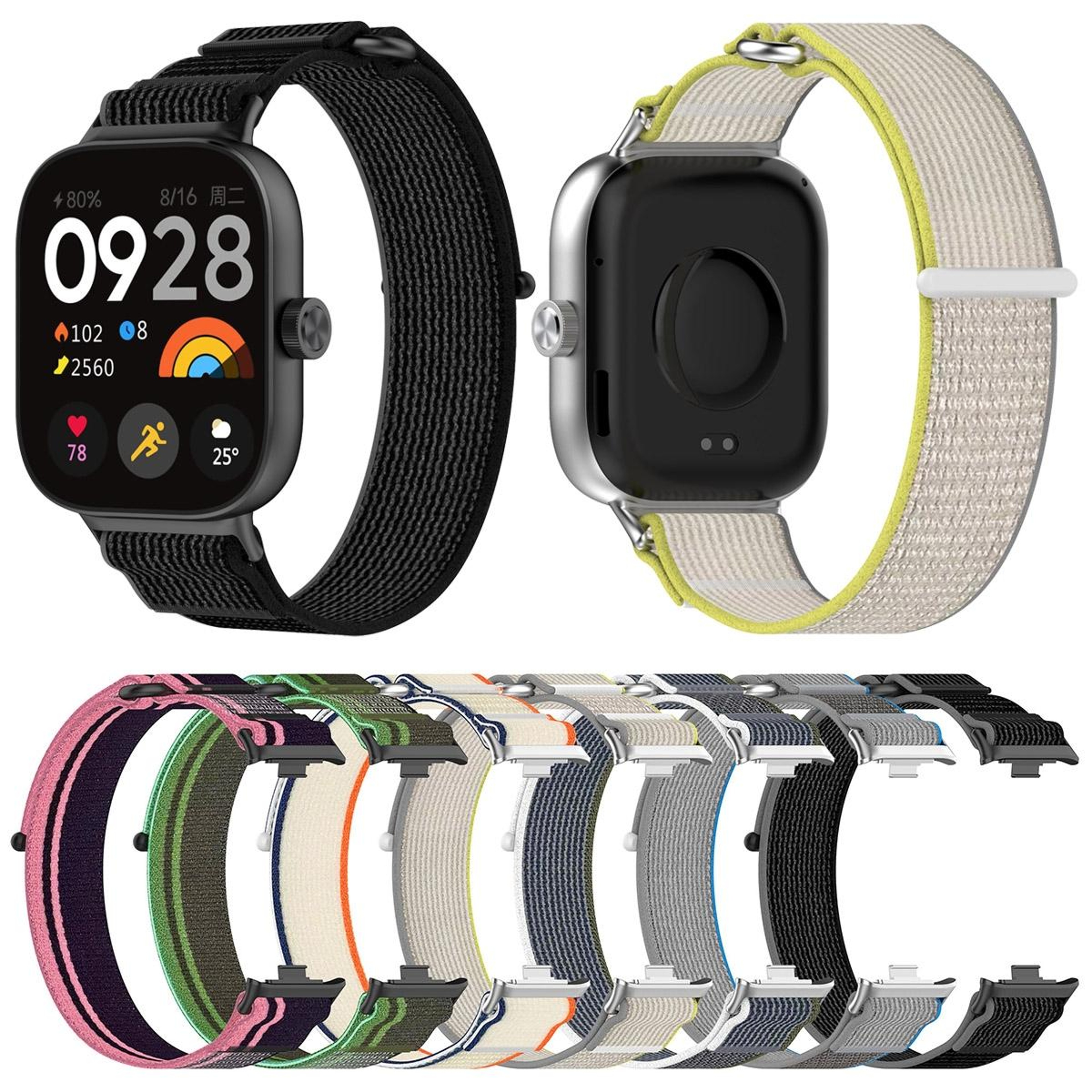 Xiaomi Band 10 Pro Nylon Watch Band Adjustable Loop Strap For Redmi Watch 6 5 4 Smart Band 9 Pro 8  8