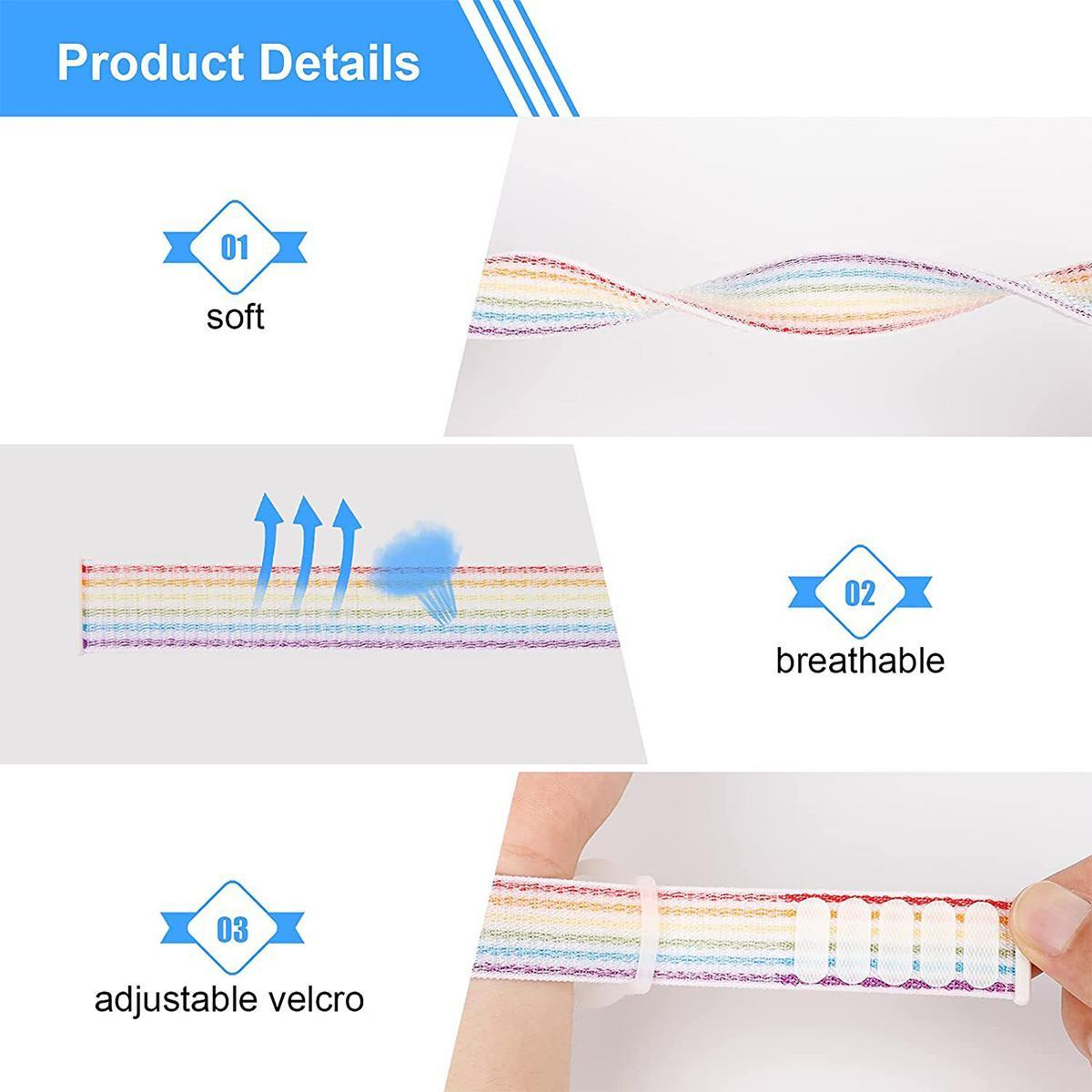 XDfind AirTag Wristband Nylon Loop AirTag Protective Case For AirTag 2nd Gen And 1st Gen 6