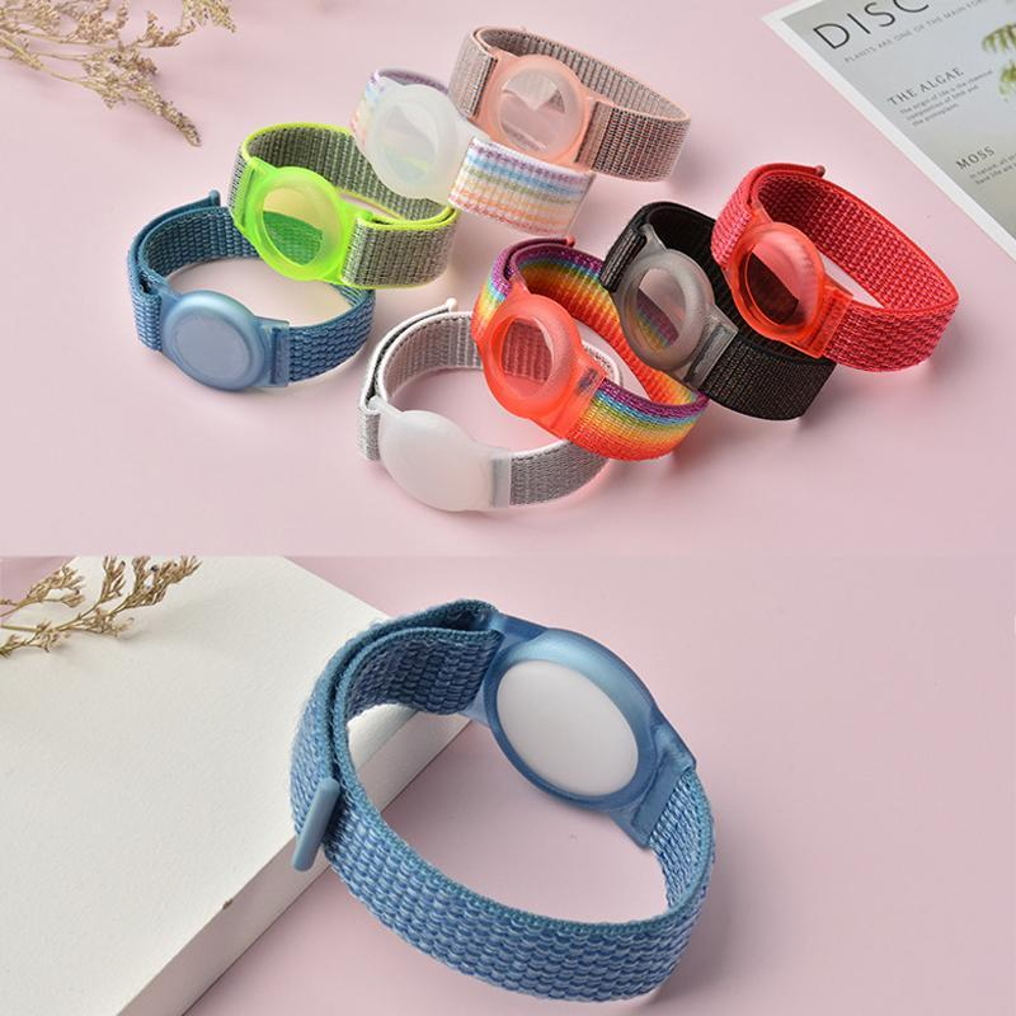 XDfind AirTag Wristband Nylon Loop AirTag Protective Case For AirTag 2nd Gen And 1st Gen 11