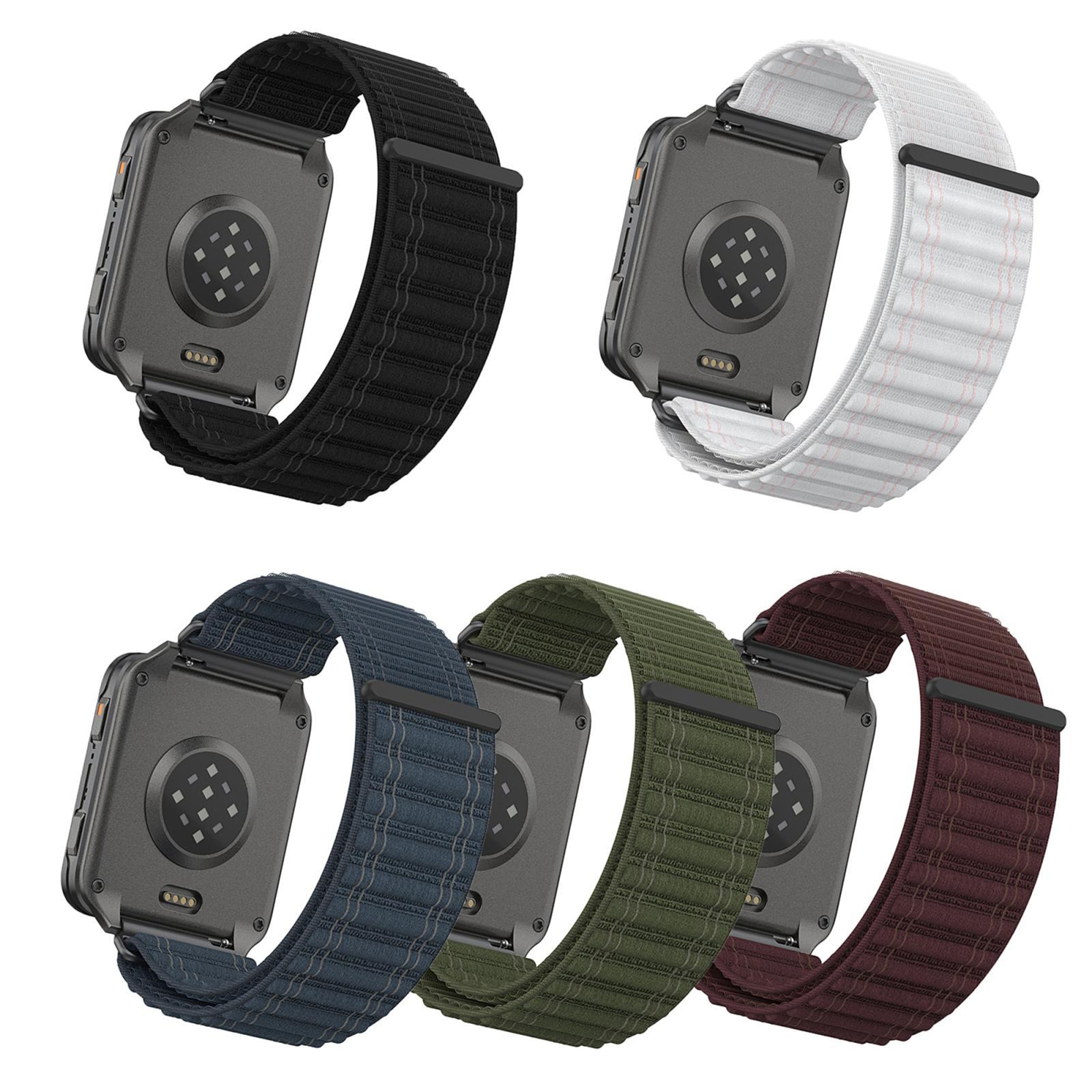 Garmin Venu X1 Nylon Watch Band Mountain Wave Pattern Adjustable Loop Strap 4