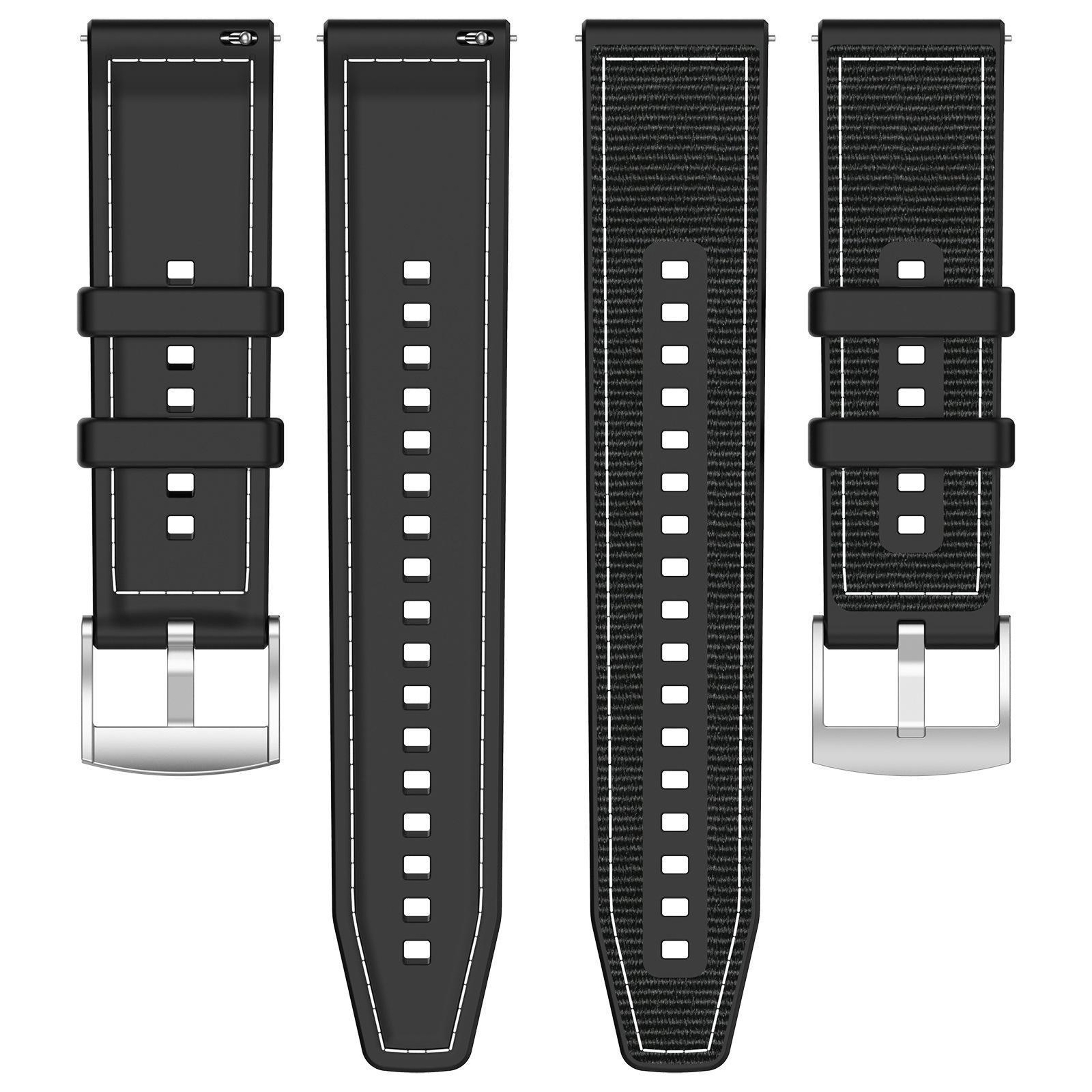 Amazfit T Rex 3 Hybrid Nylon Silicone Watch Band 22mm Adjustable Replacement Strap 3