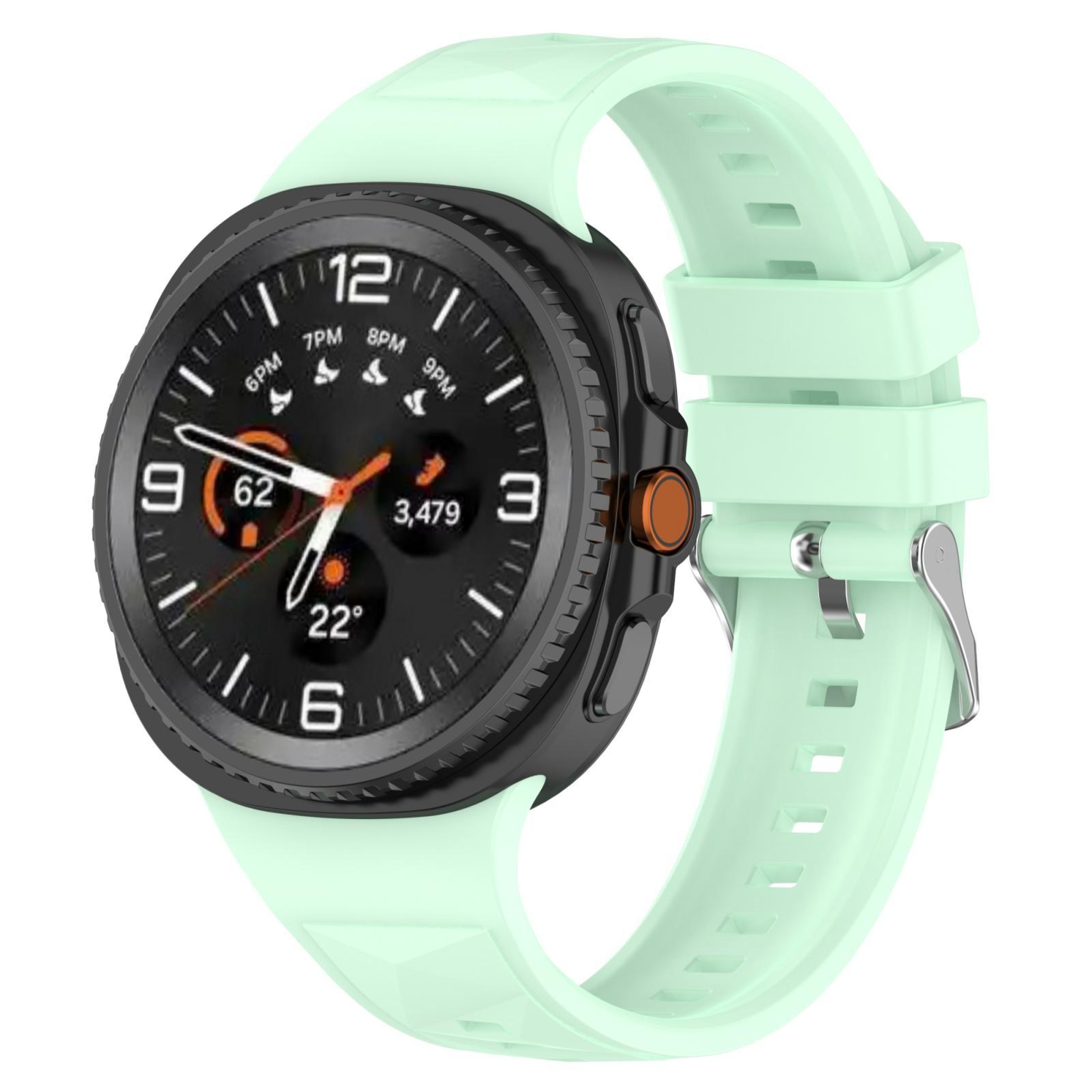 Samsung Galaxy Watch 8 Classic Silicone Watch Band Ice Crystal Texture Replacement Strap – view 5